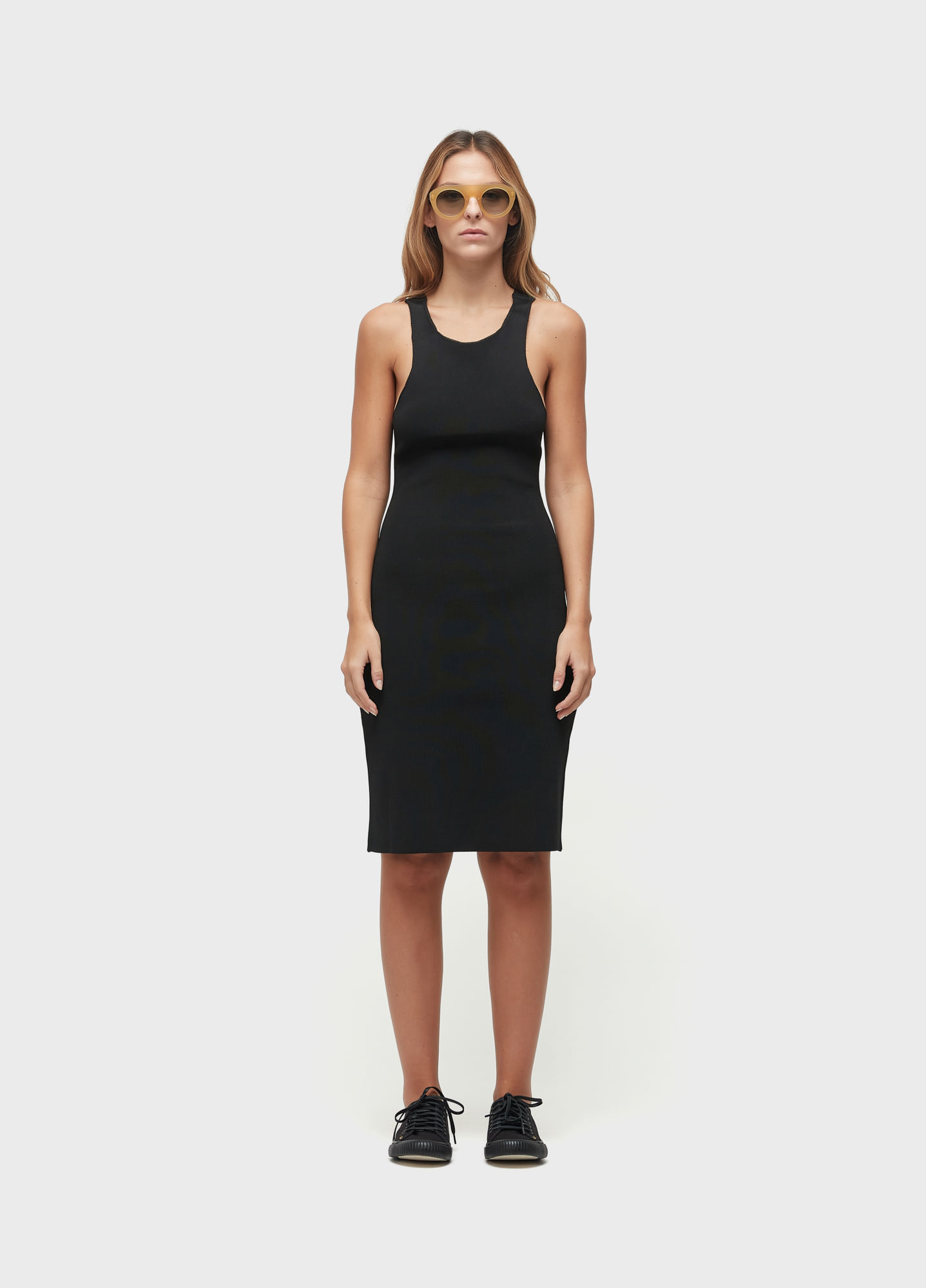 Vestido rayon nadador sobreposicão