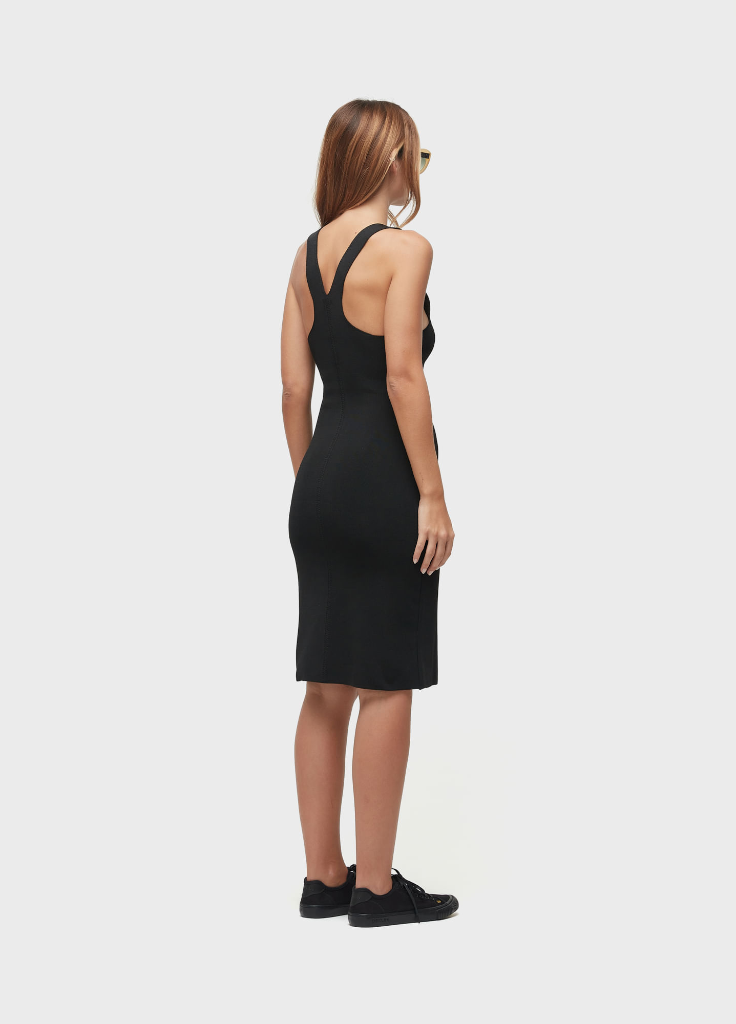 Vestido rayon nadador sobreposicão