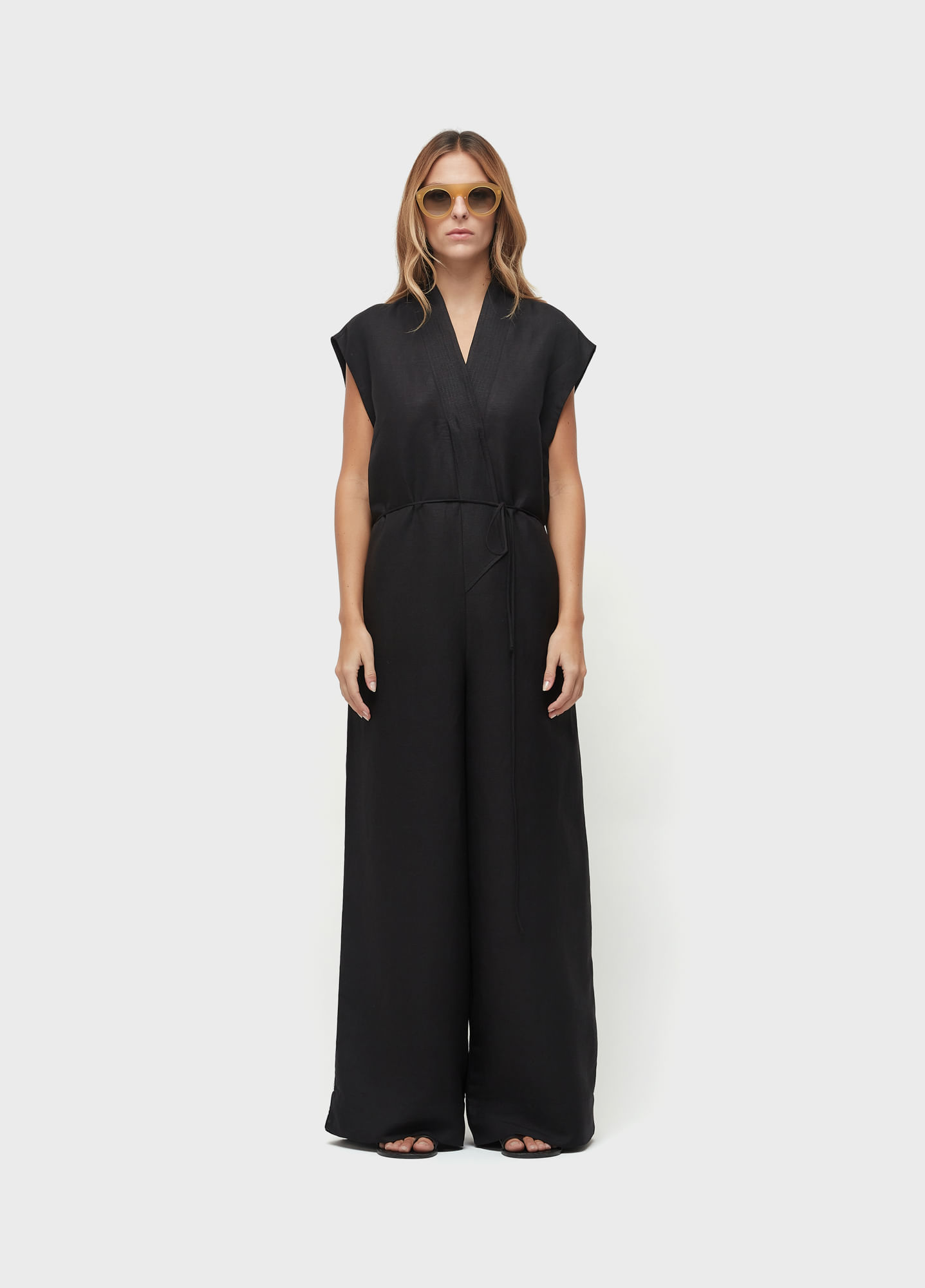 Macacão amplo linen