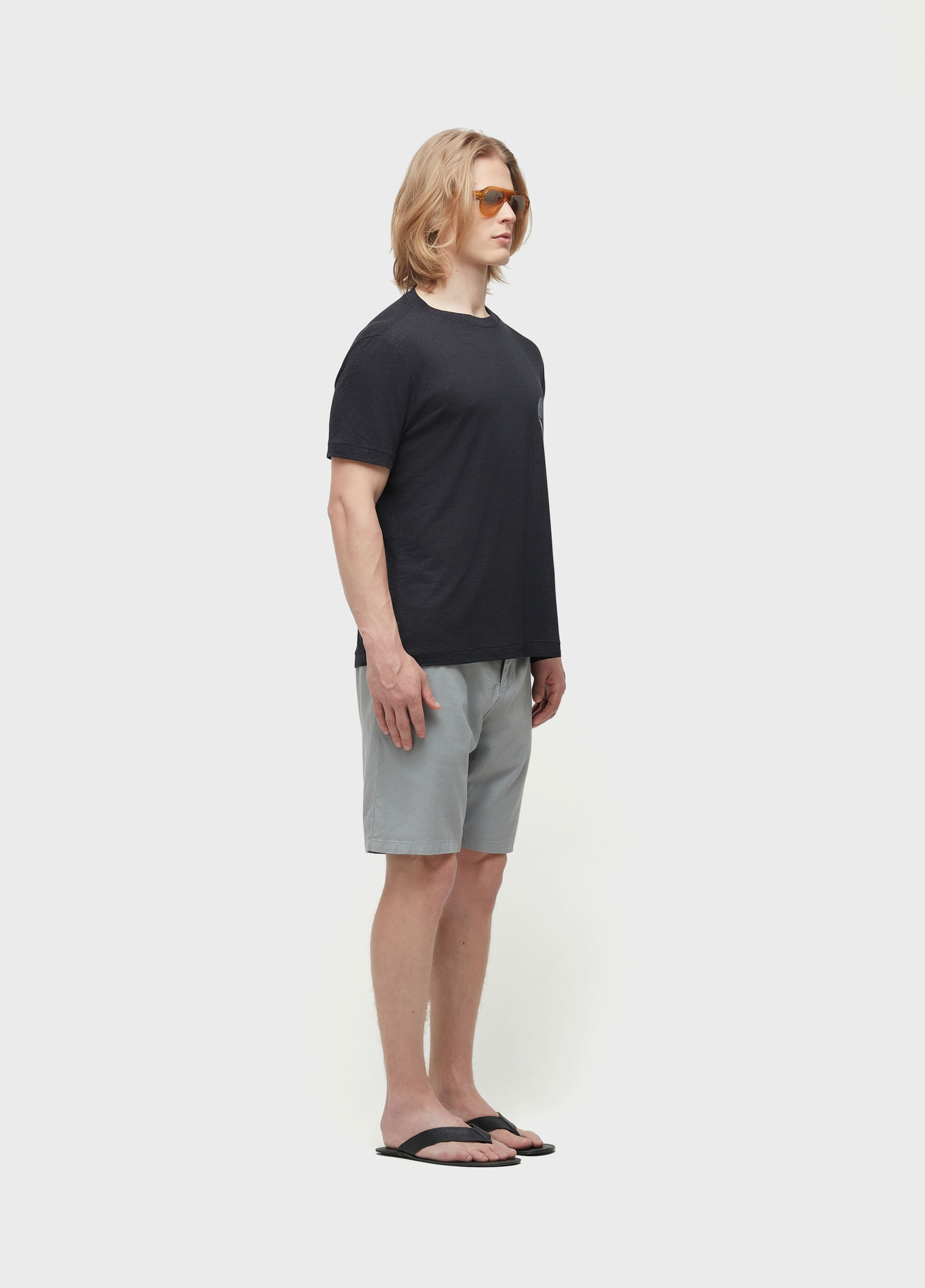 Bermuda alfaiataria basic linen