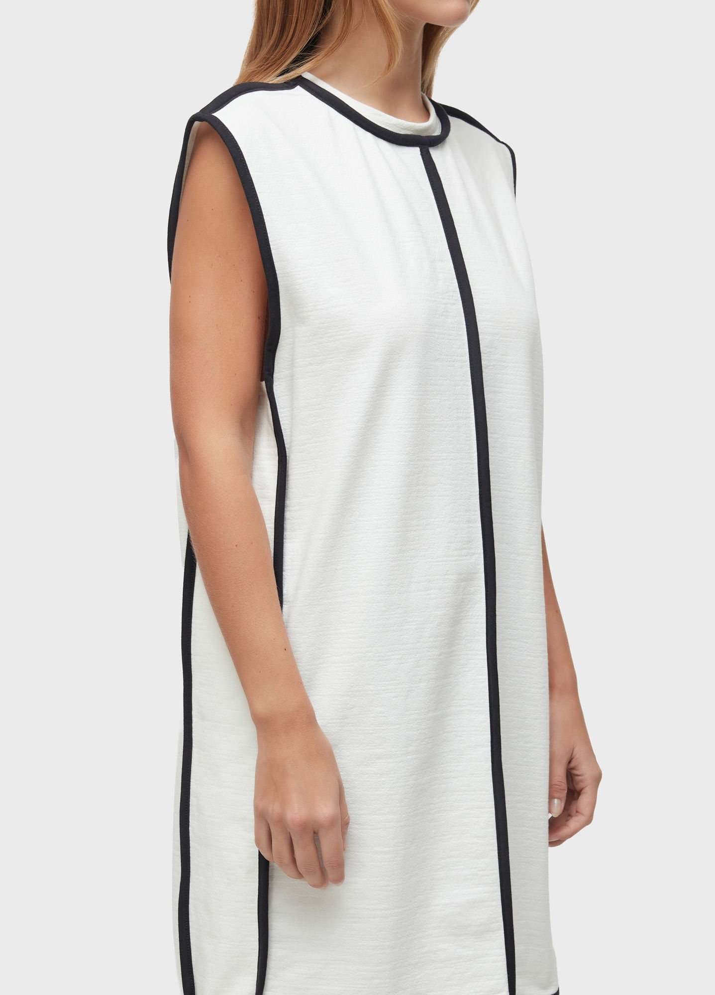 Vestido curto moletom outline double