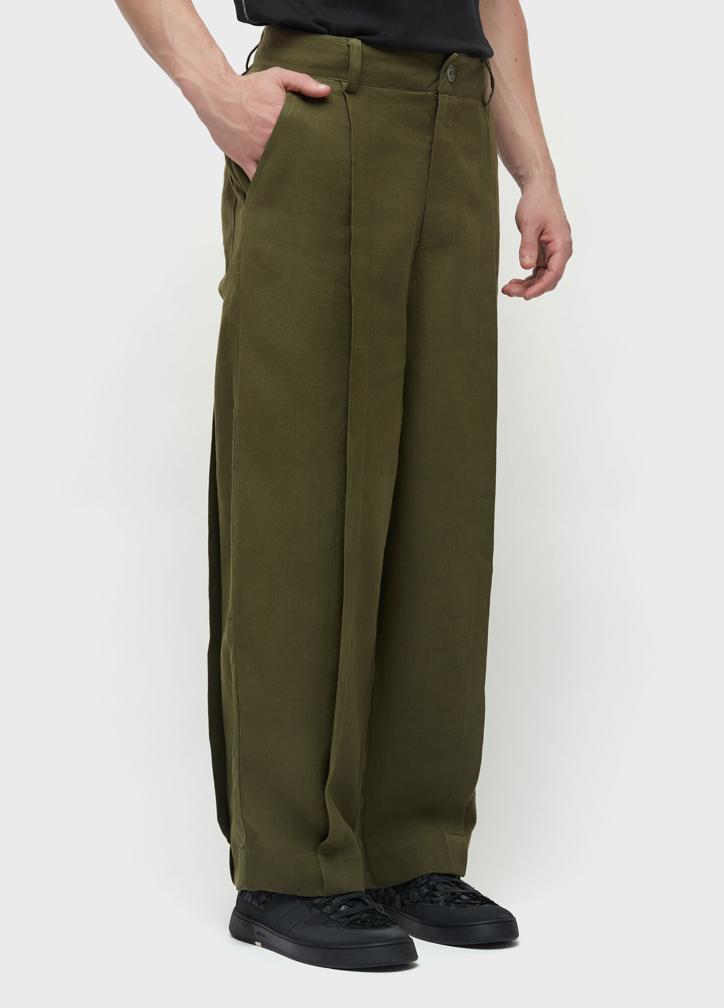 Calça alfaiataria linen tacks jazz