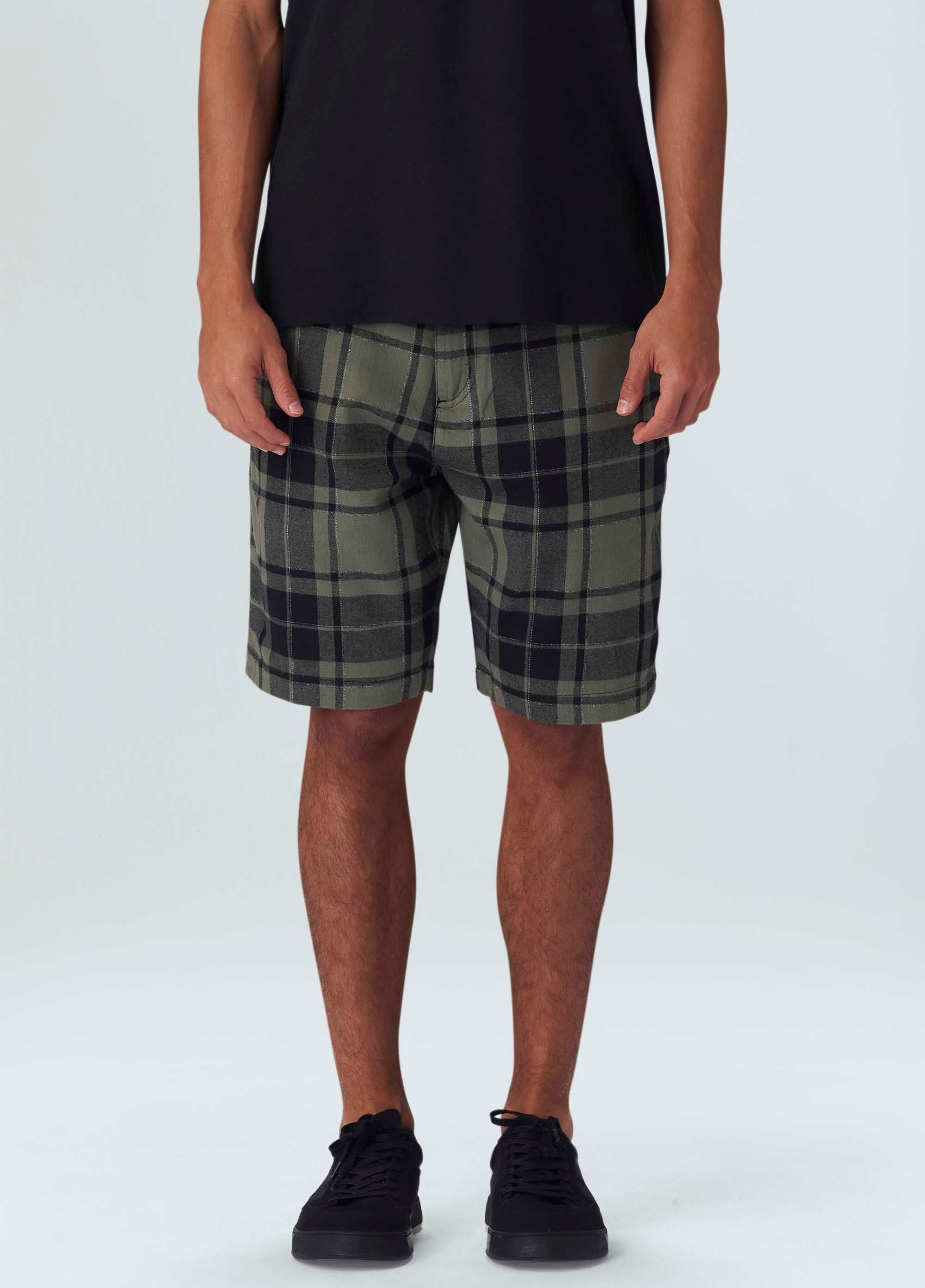 Bermuda alfaiataria flannel chess