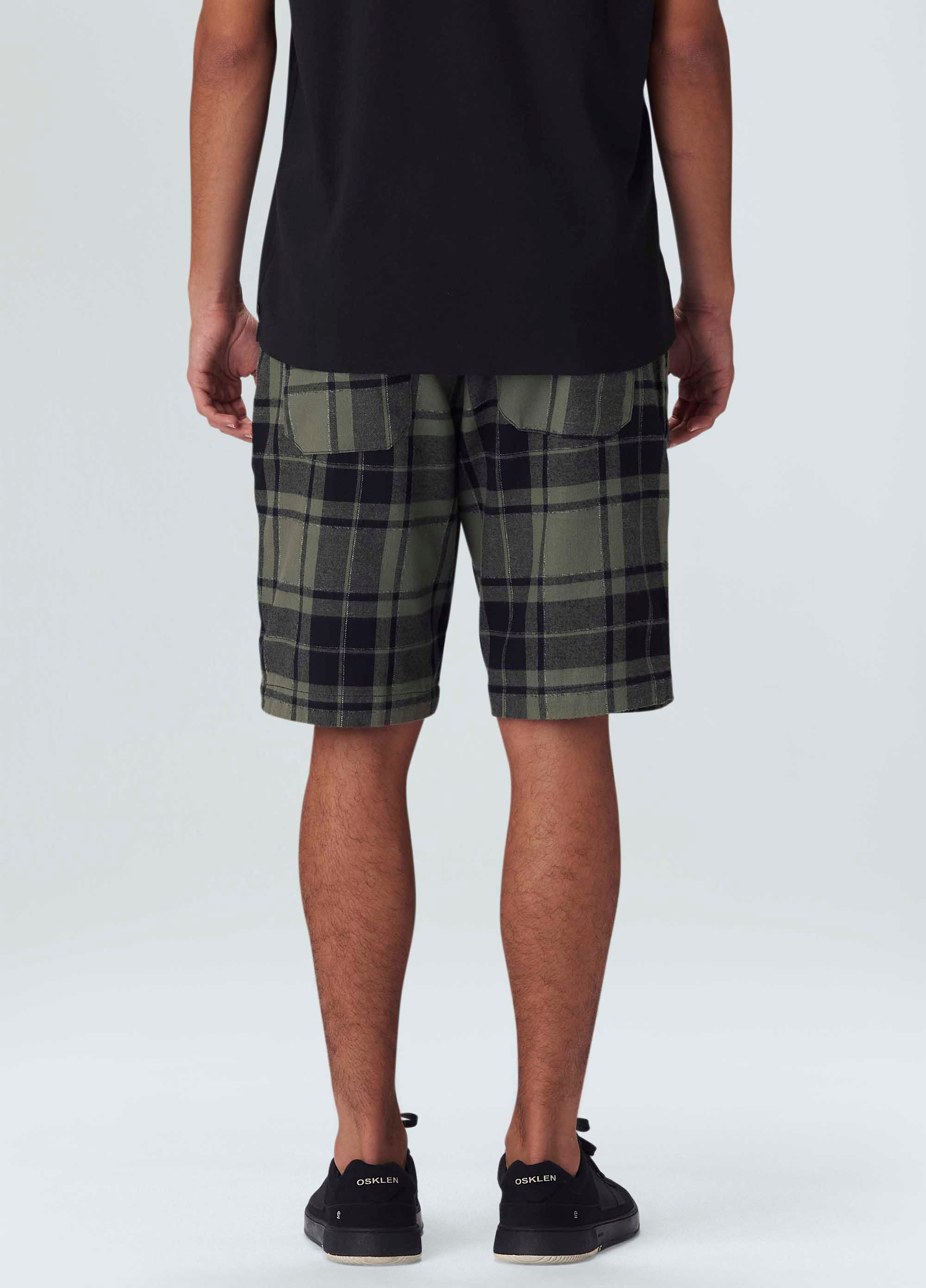 Bermuda alfaiataria flannel chess