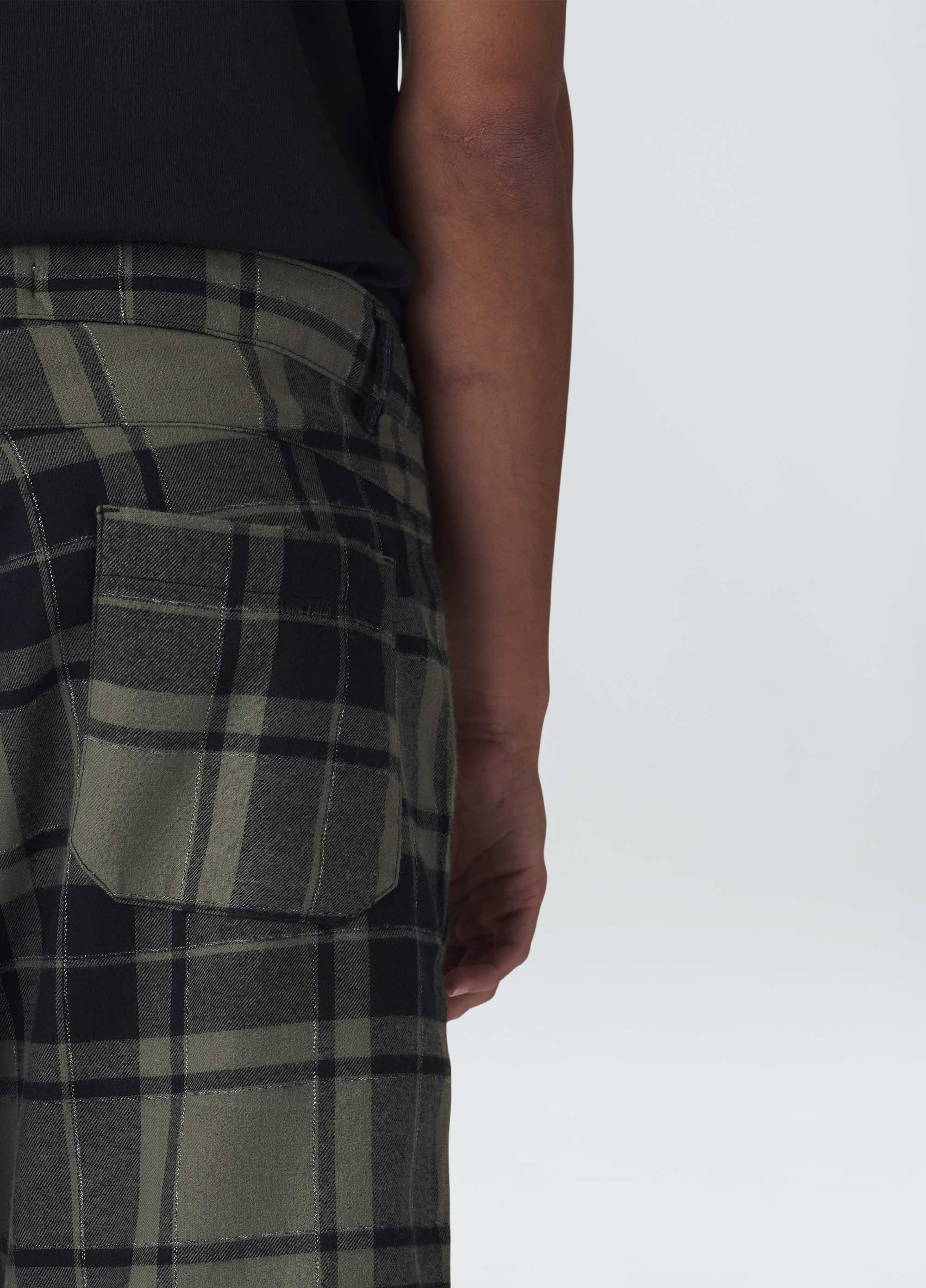 Bermuda alfaiataria flannel chess