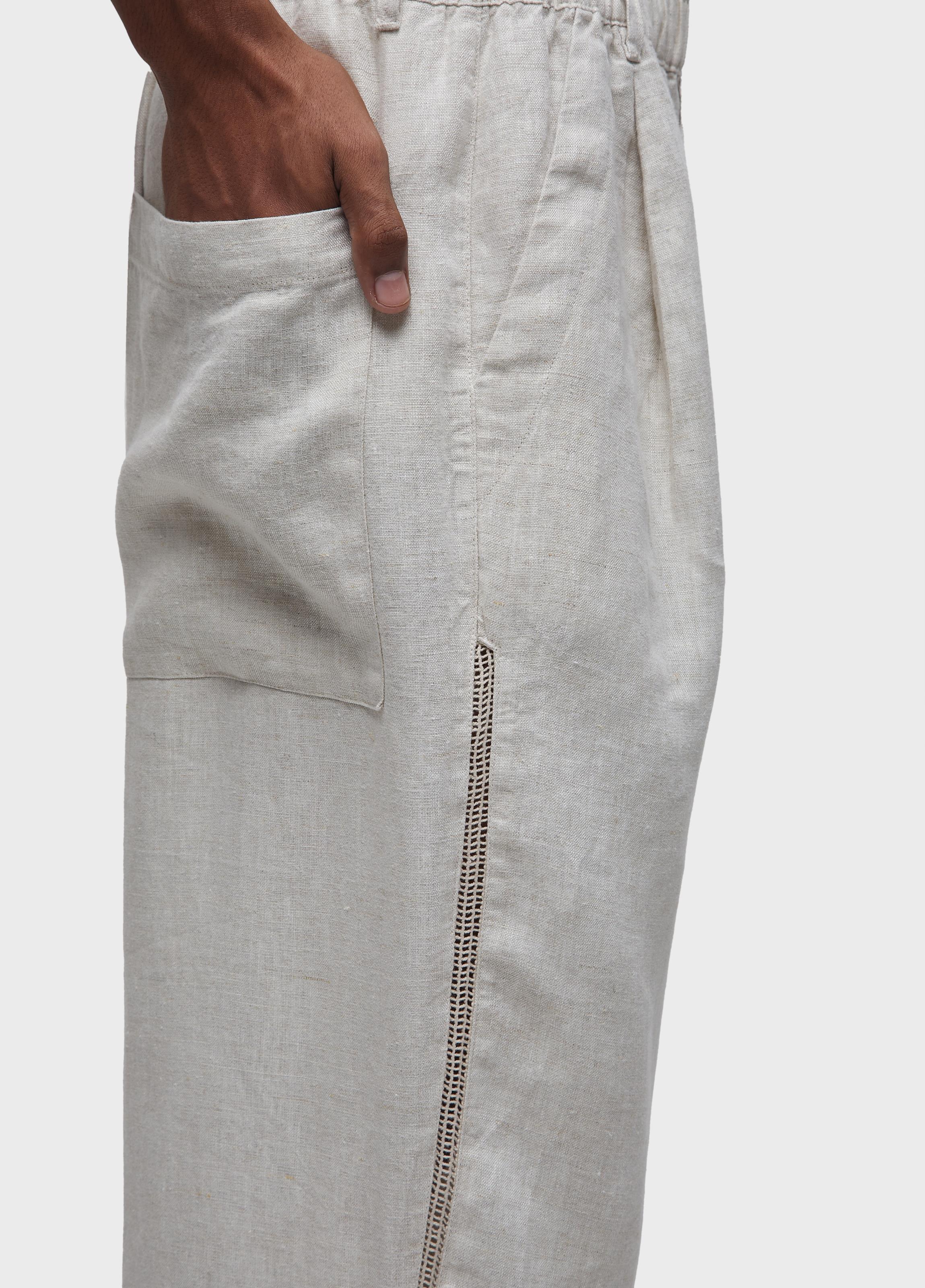 Calça linen marau