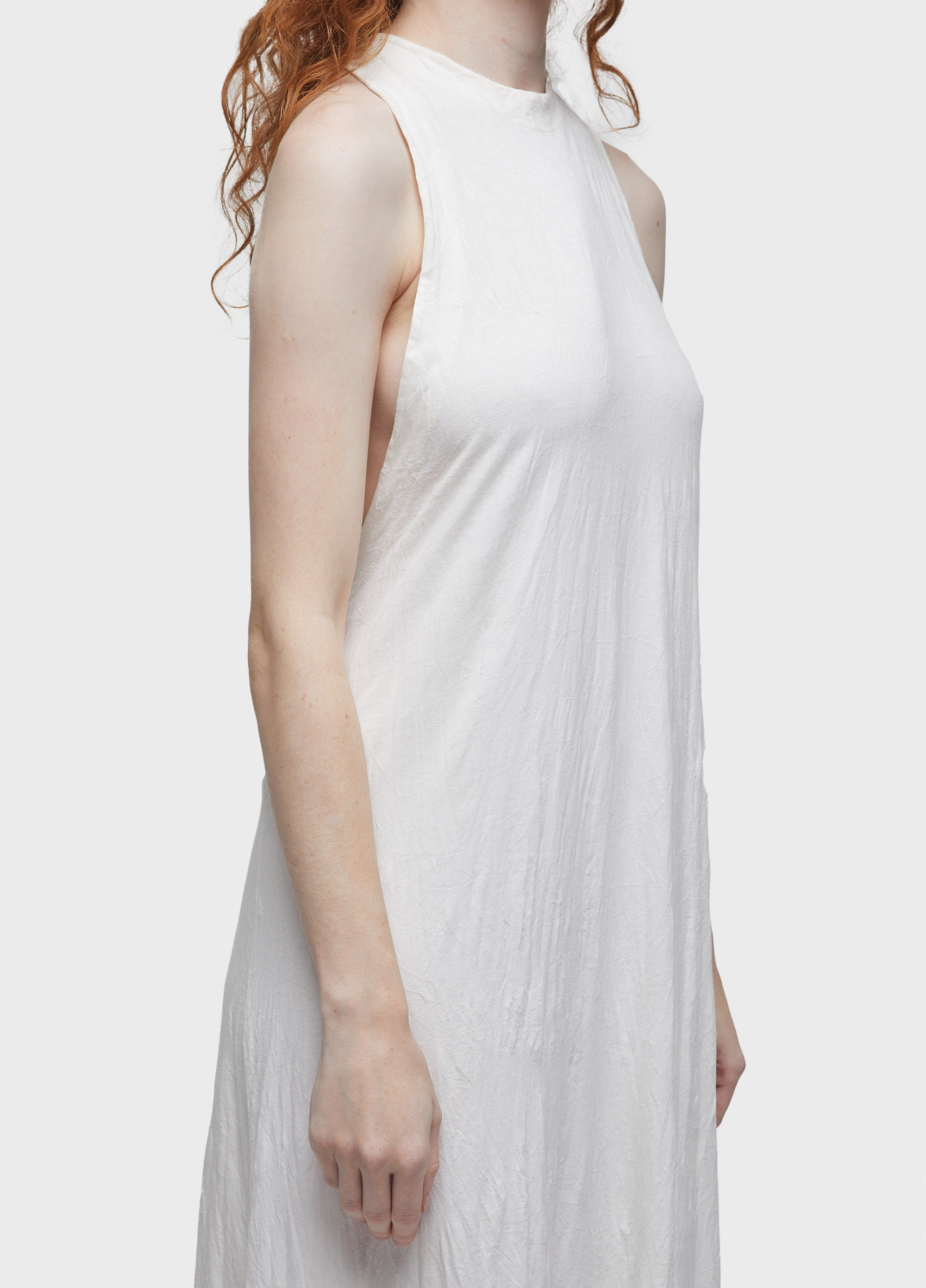 Vestido frente única wrinkled