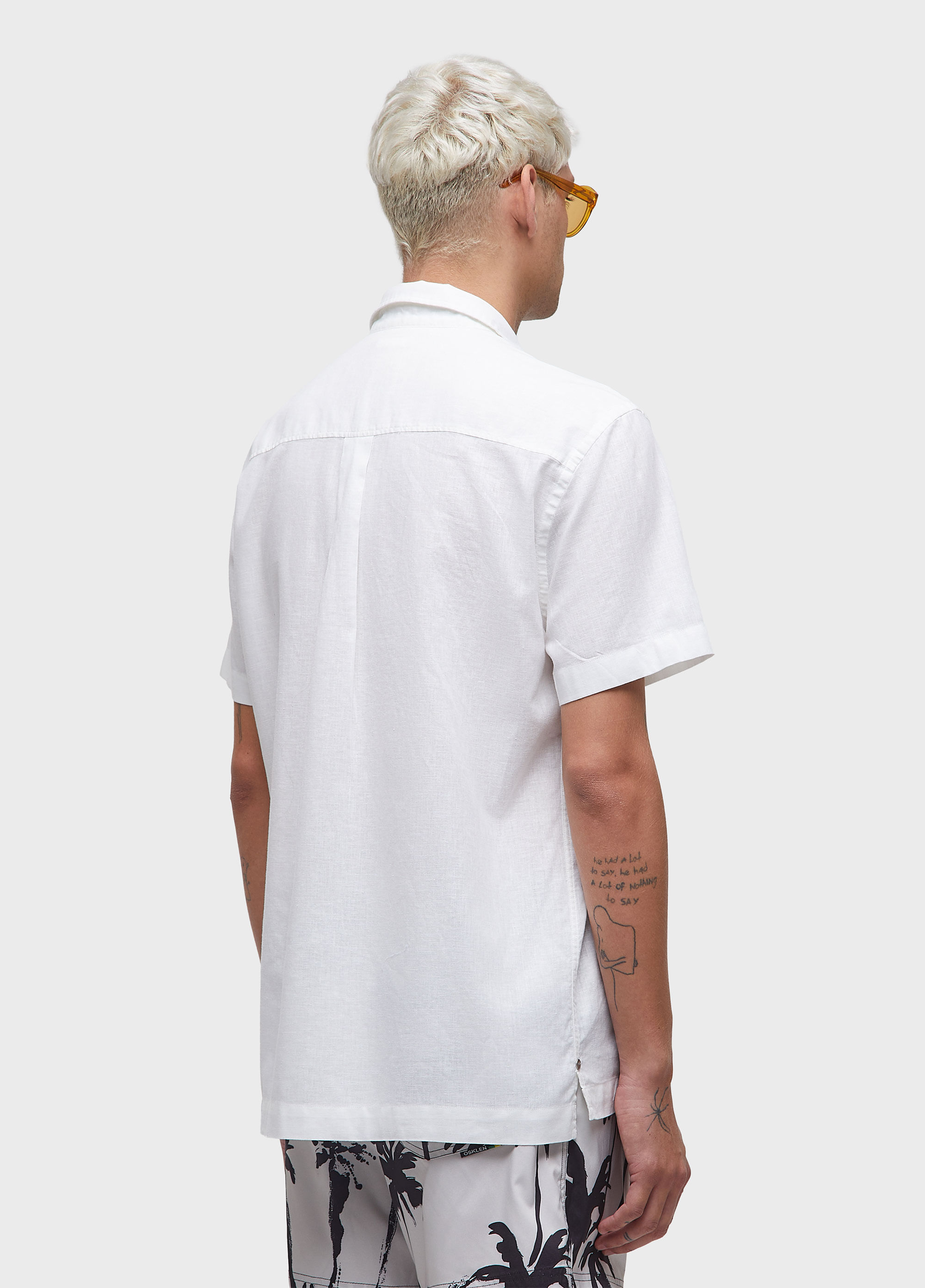 Camisa bordado linen arabesco