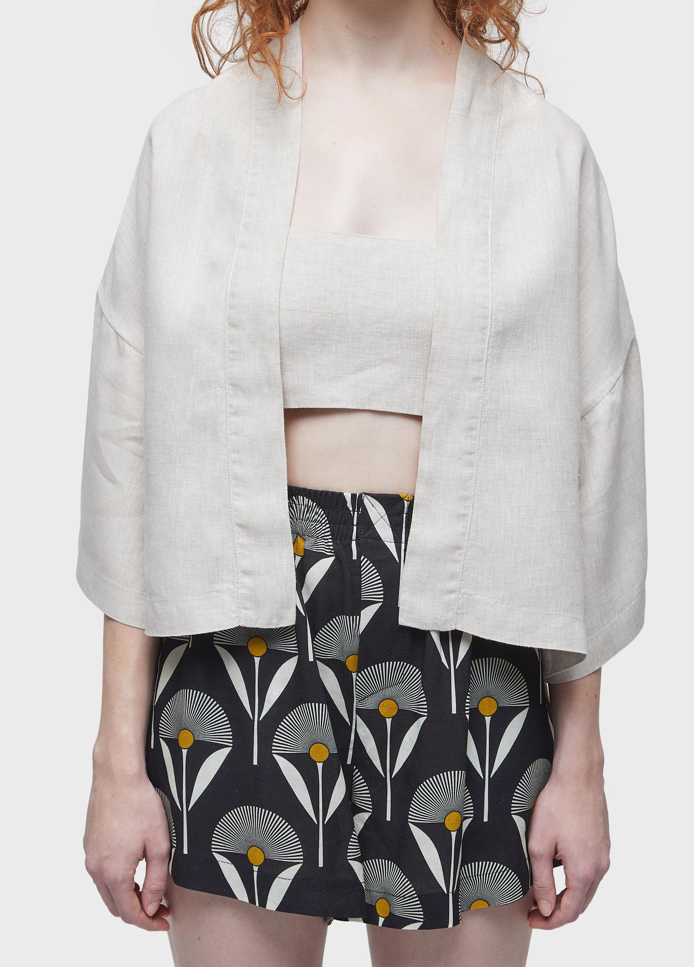 Kimono bordado sunflower
