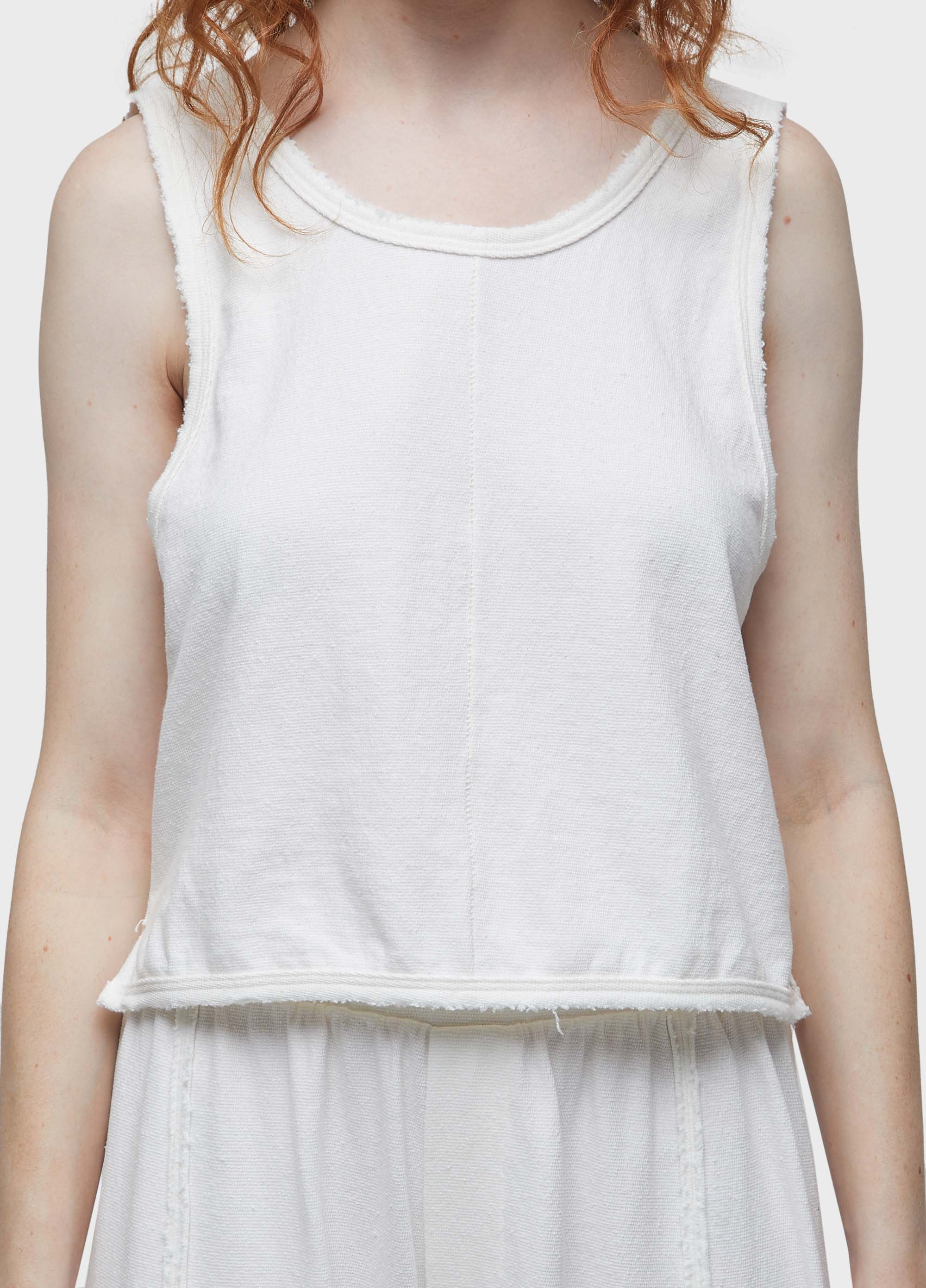 Top cropped rustico desfiado