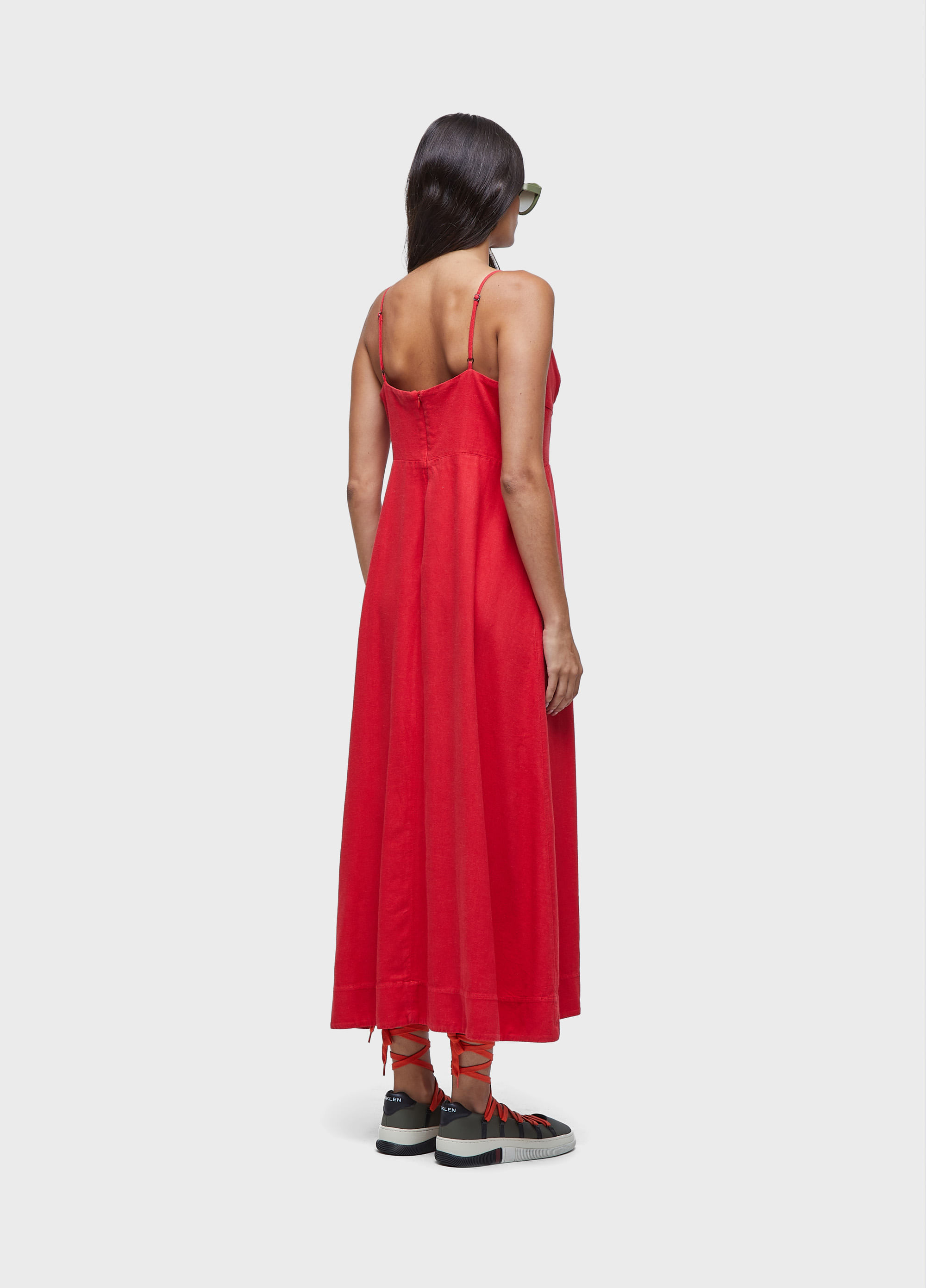 Vestido alças linen