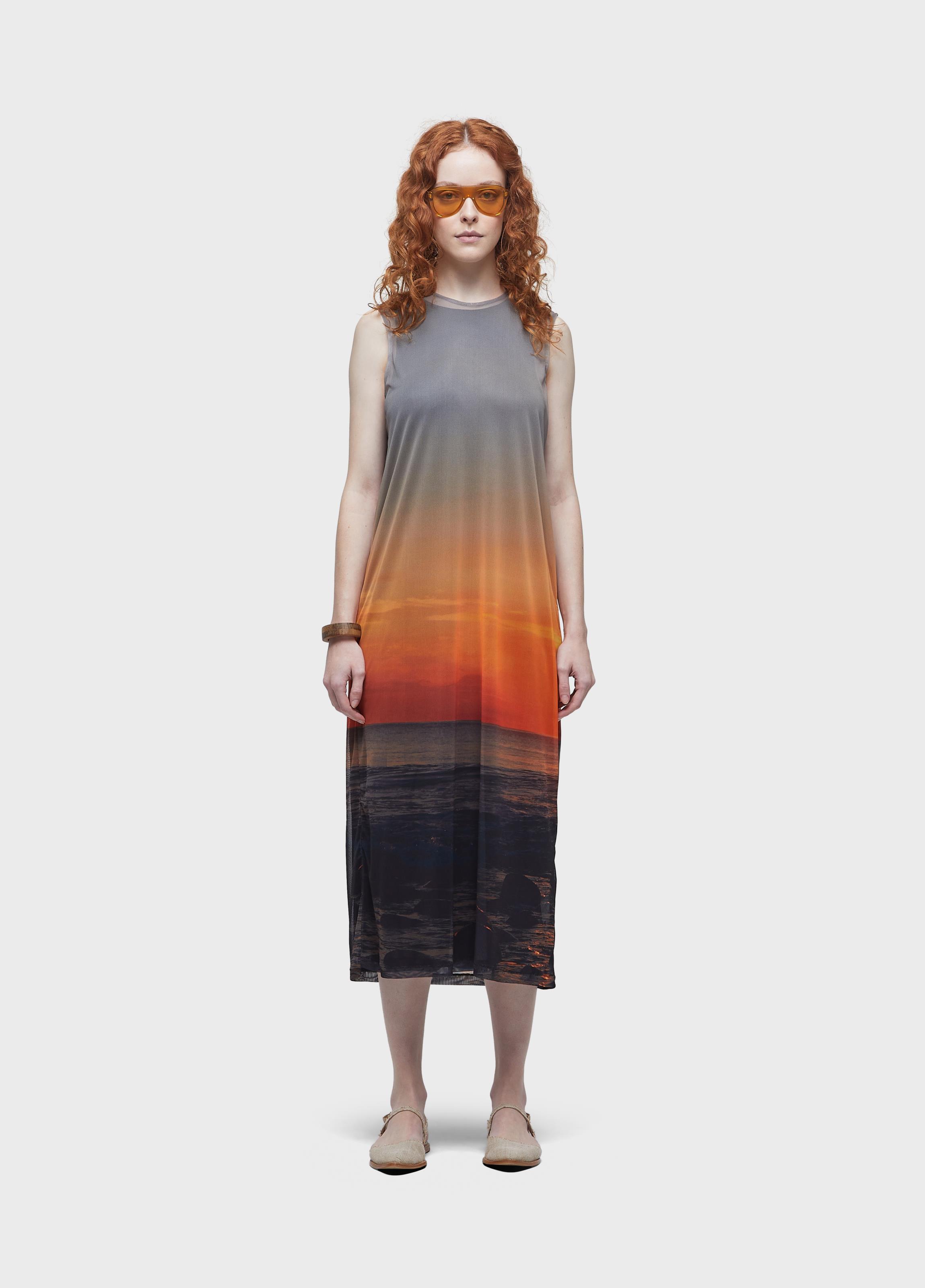 Vestido tule por do sol