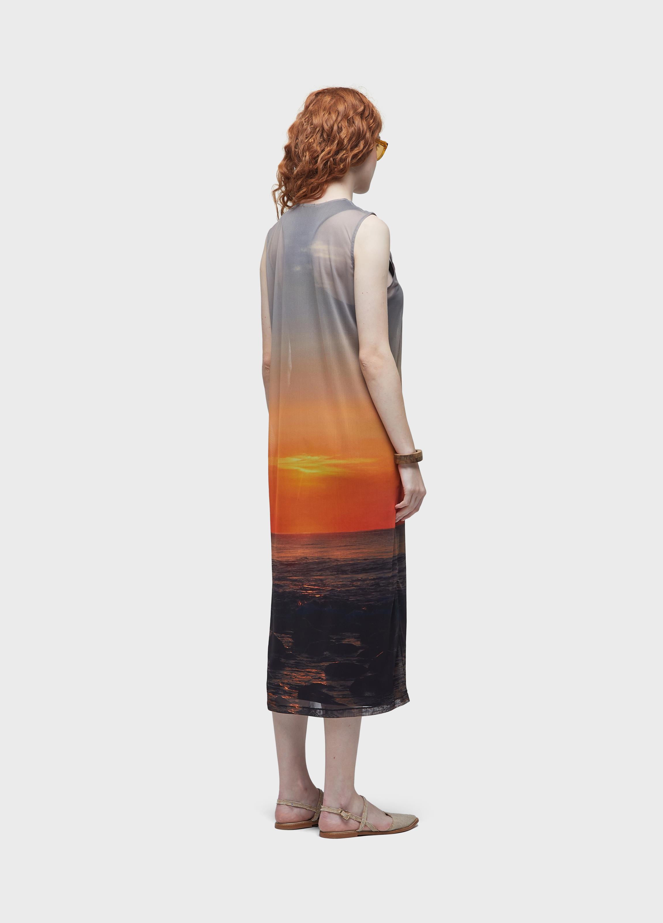 Vestido tule por do sol