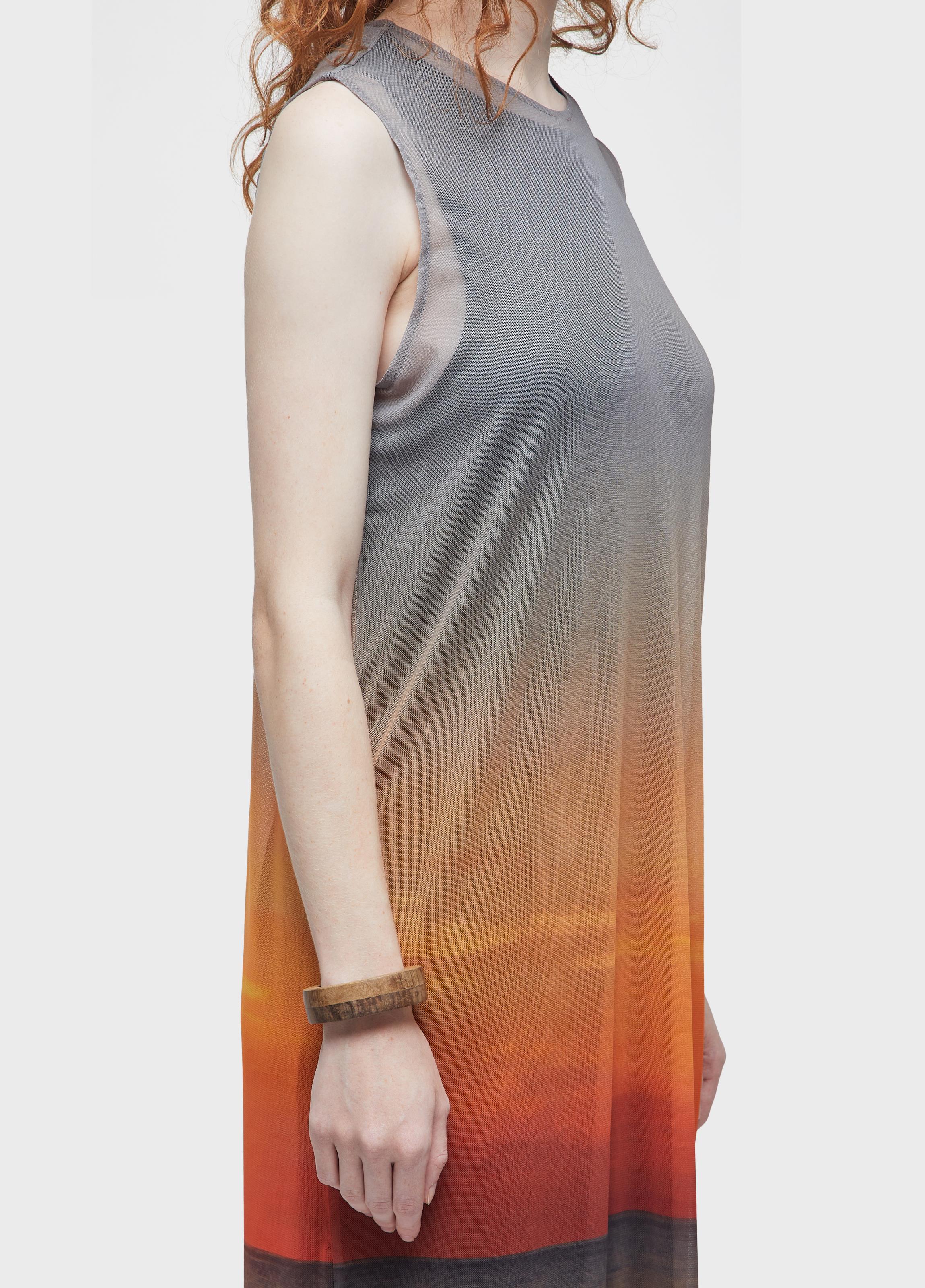 Vestido tule por do sol