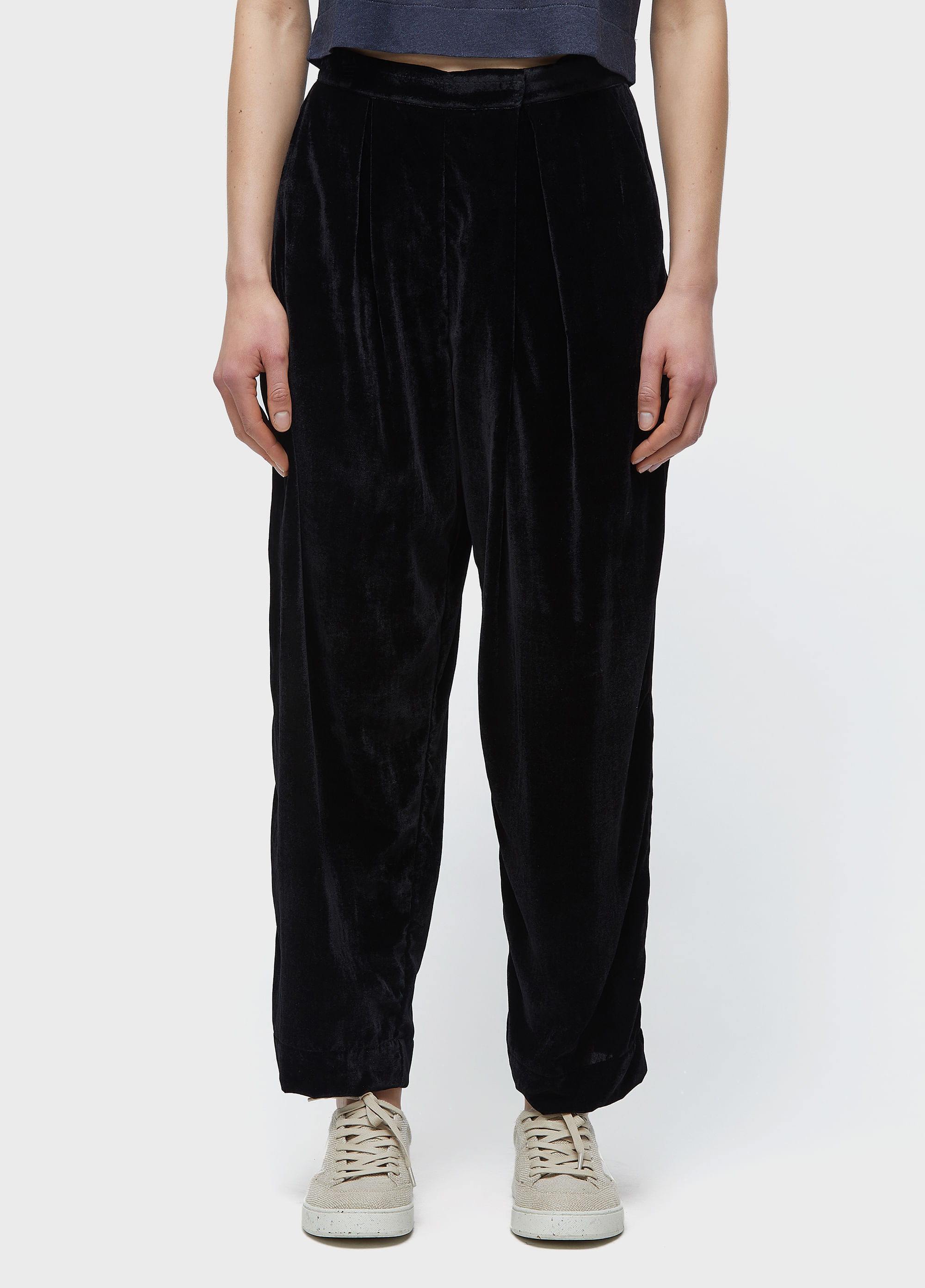 Calça pregas velvet