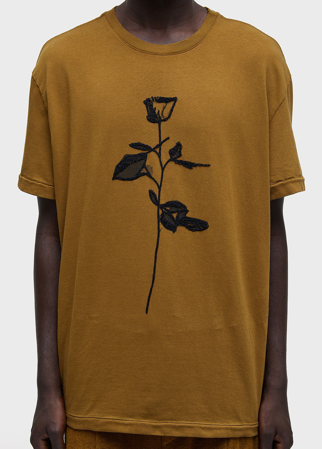 T-shirt rosa bordado