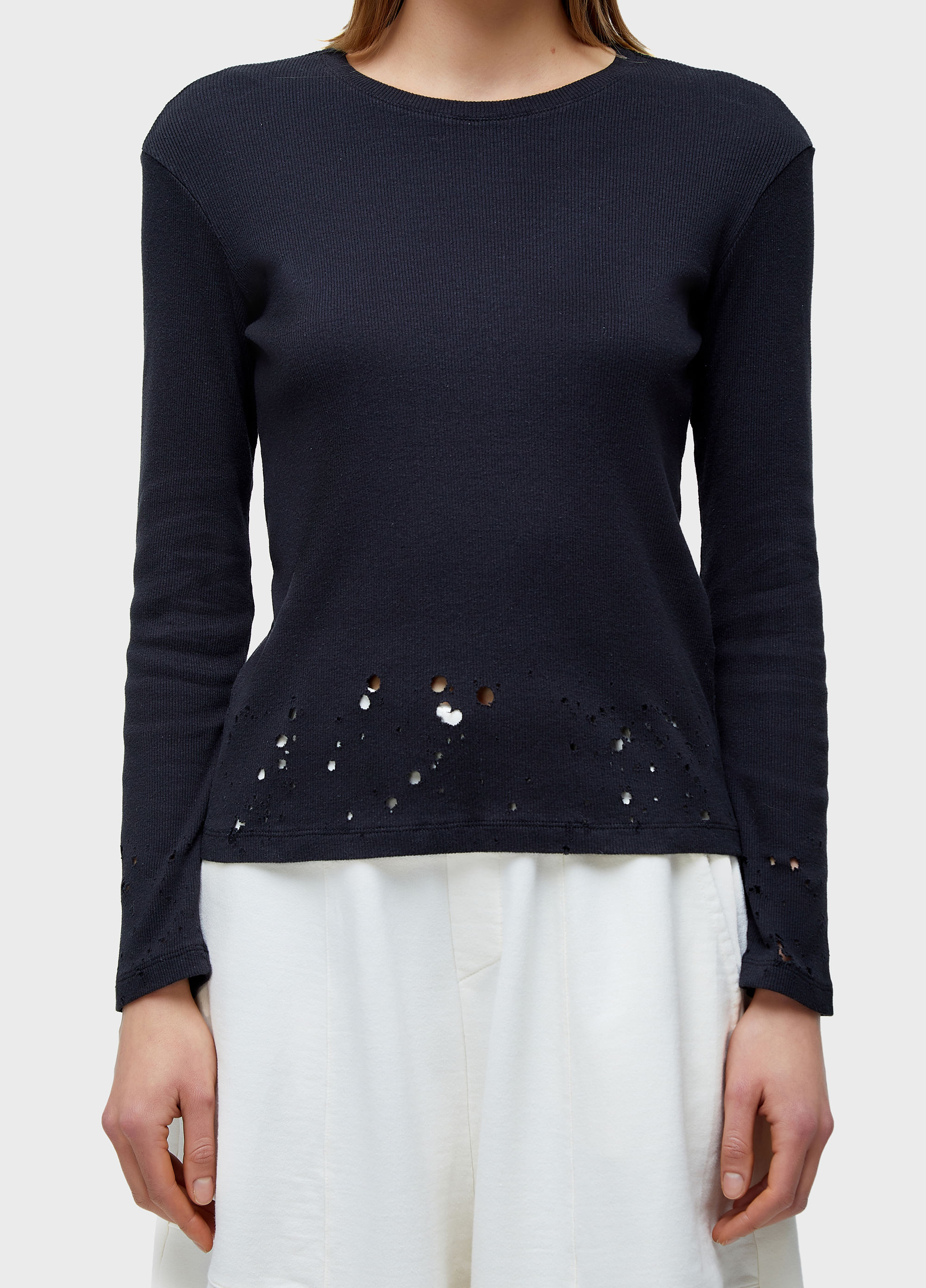 Blusa  fit frayed