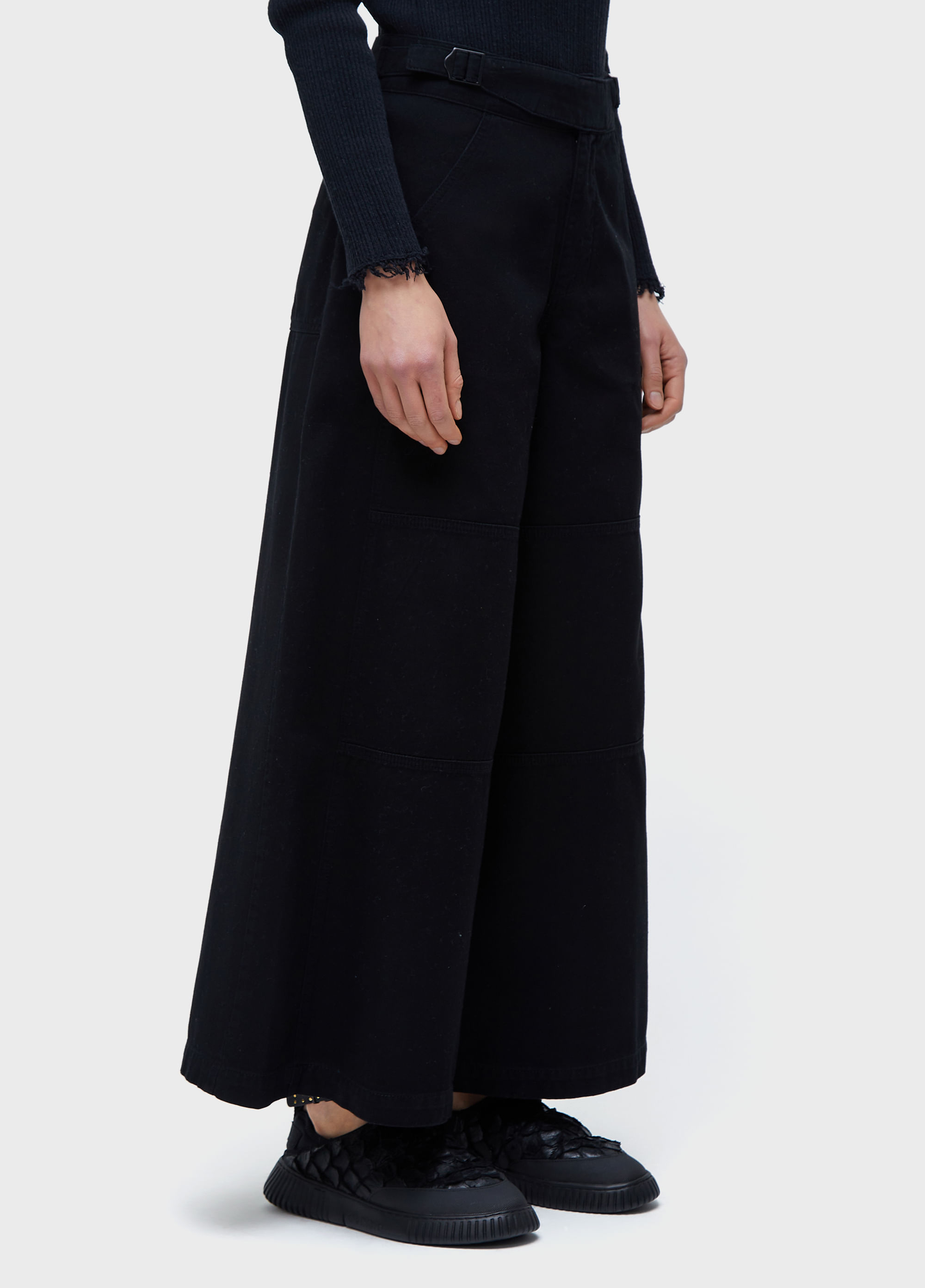 Calça arpoador transpasse black