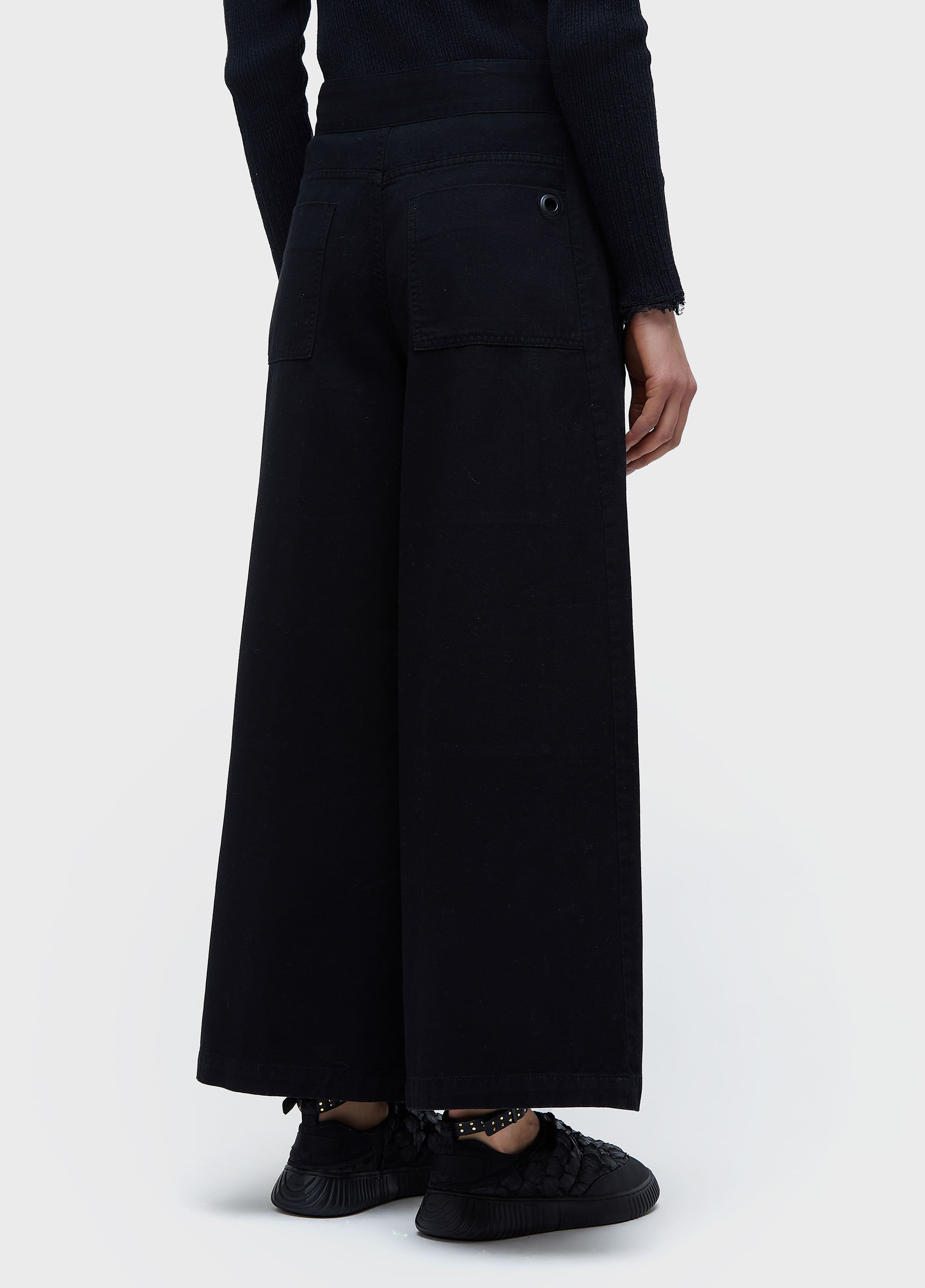 Calça arpoador transpasse black
