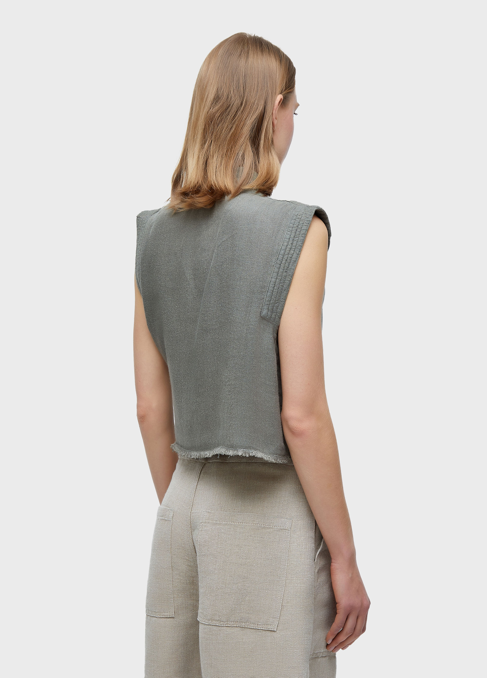 Blusa amarração linho reciclado