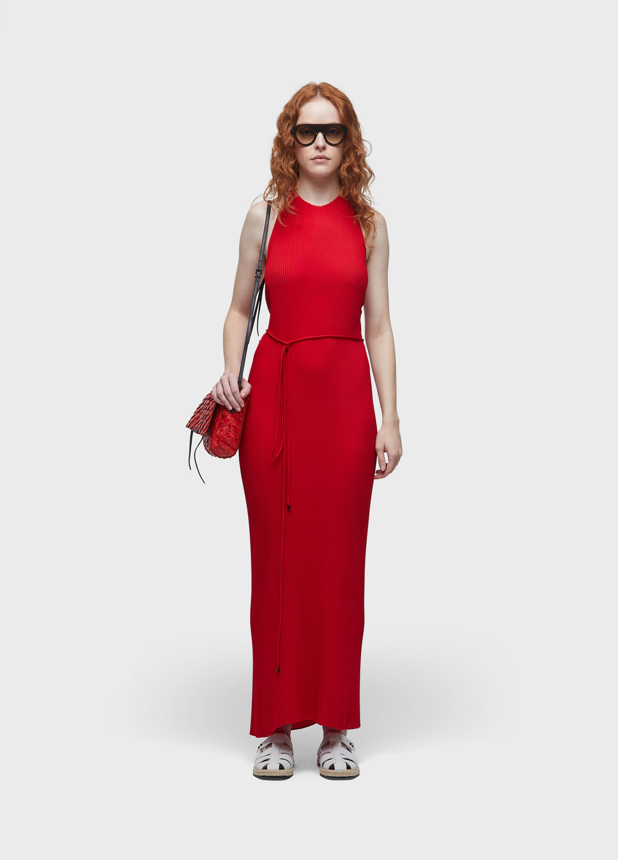 Vestido nadador plissado