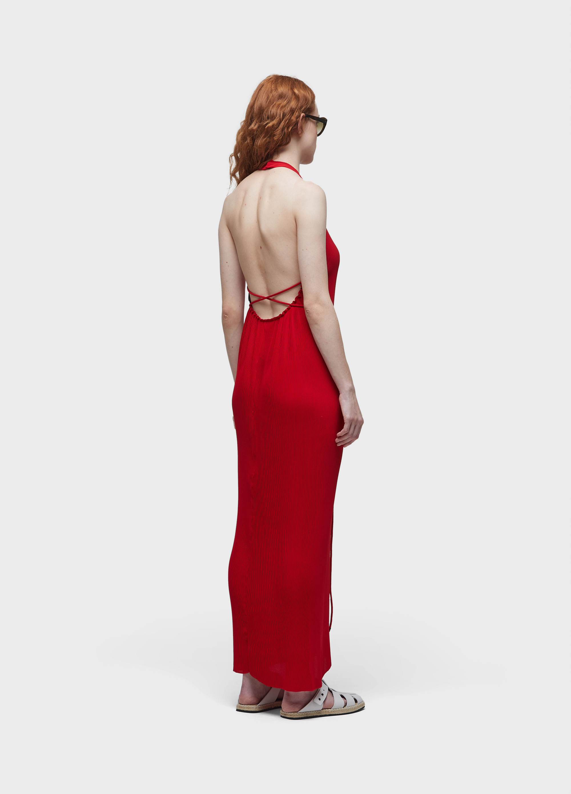 Vestido nadador plissado