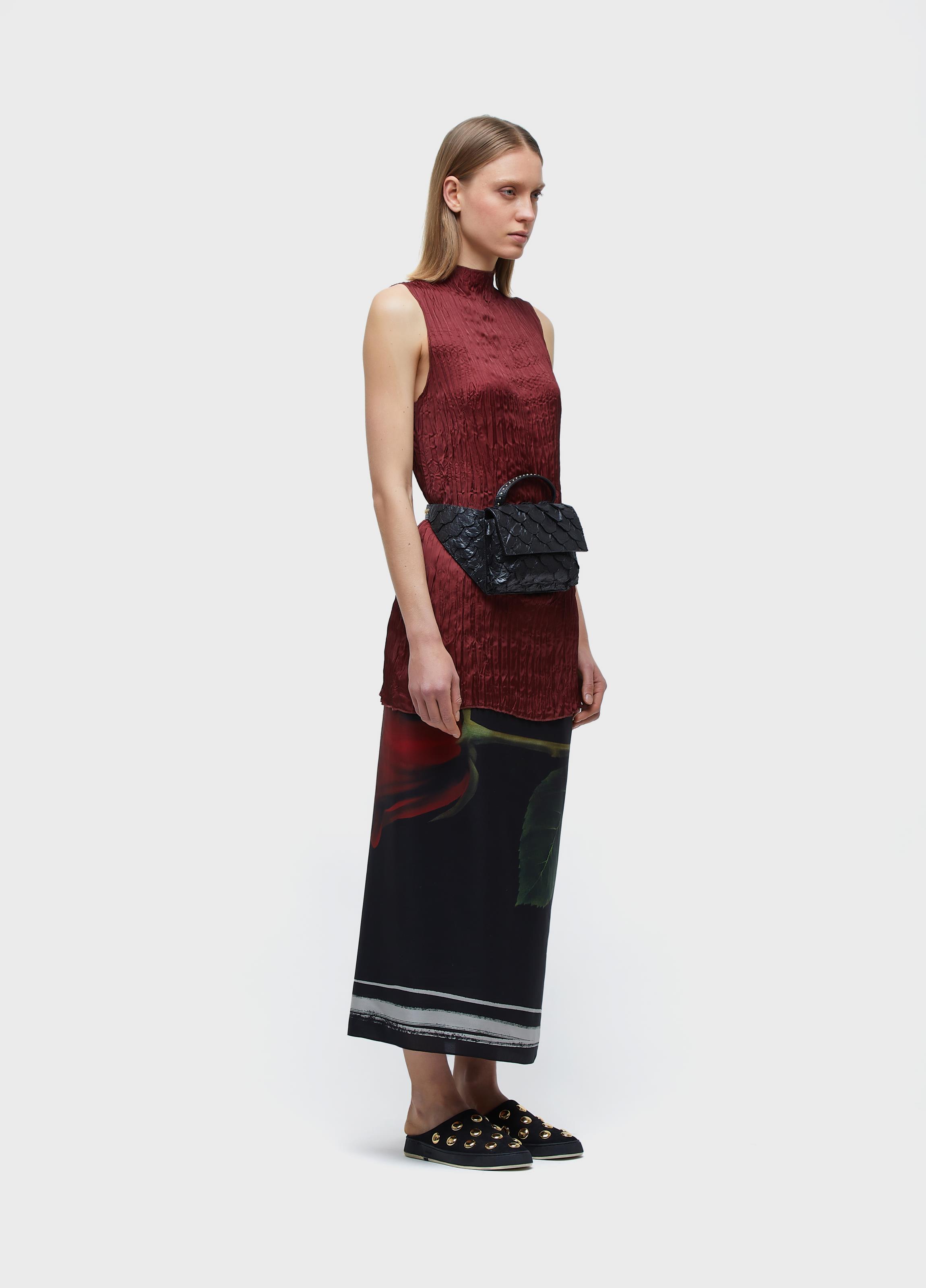 Top wrinkled satin  double face