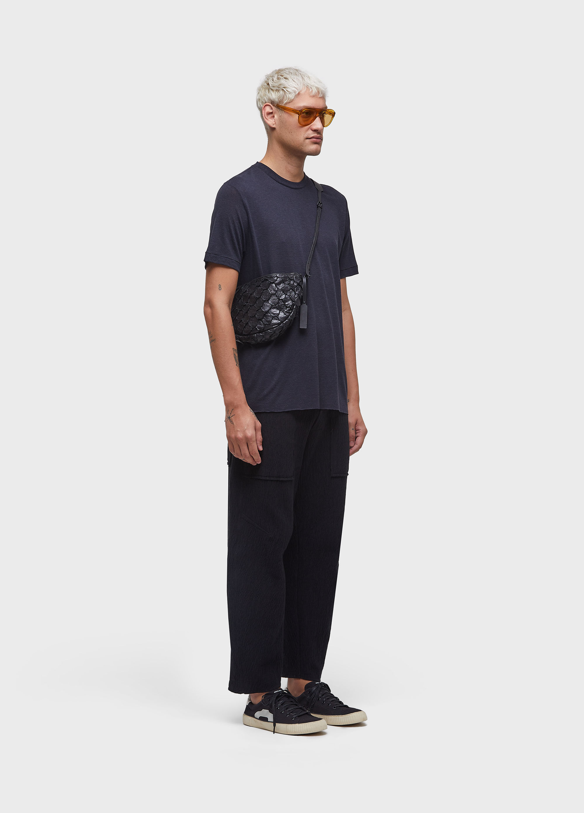 Calça double texture dart