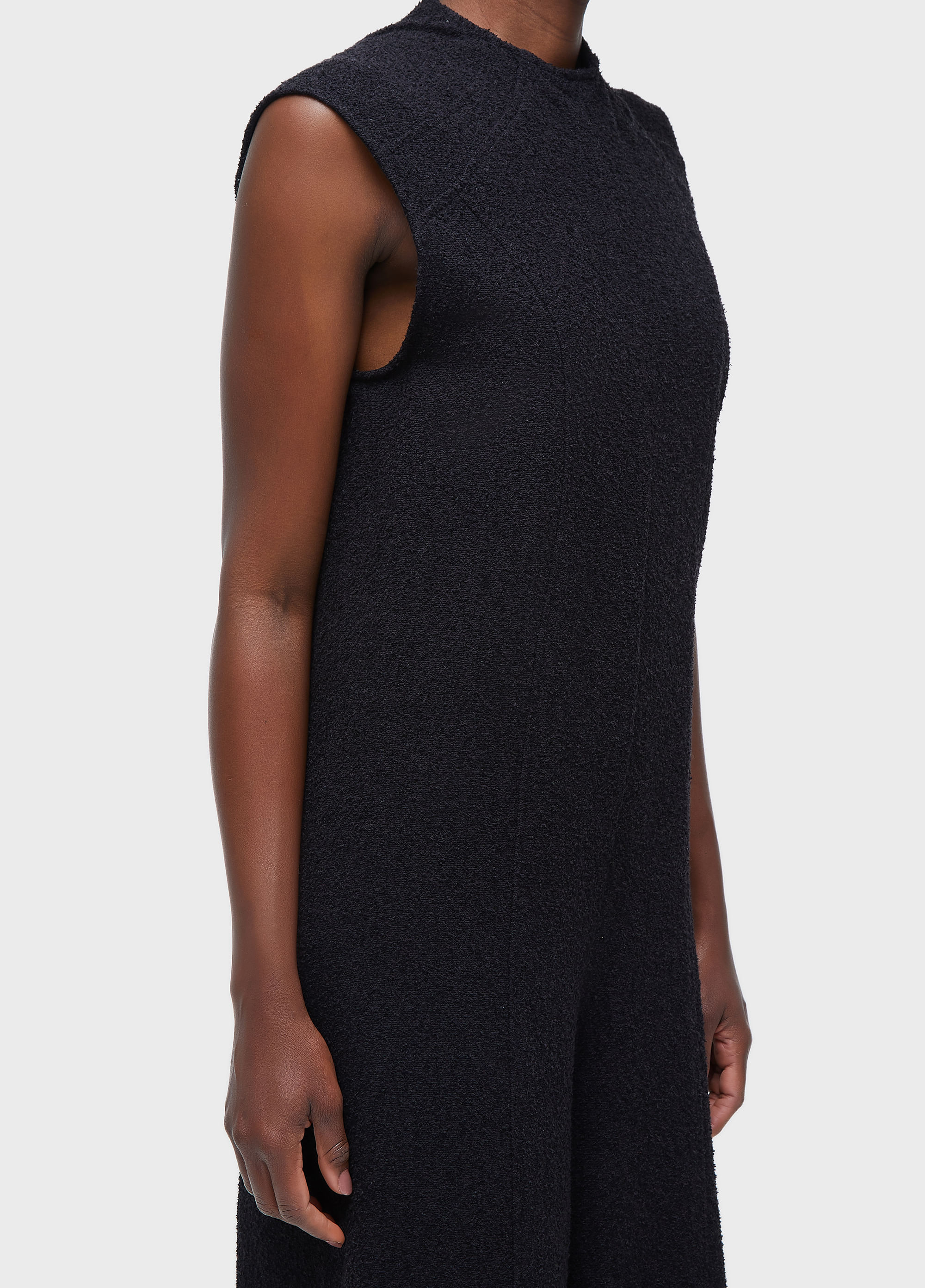 Macacão sleeveless atoalhado