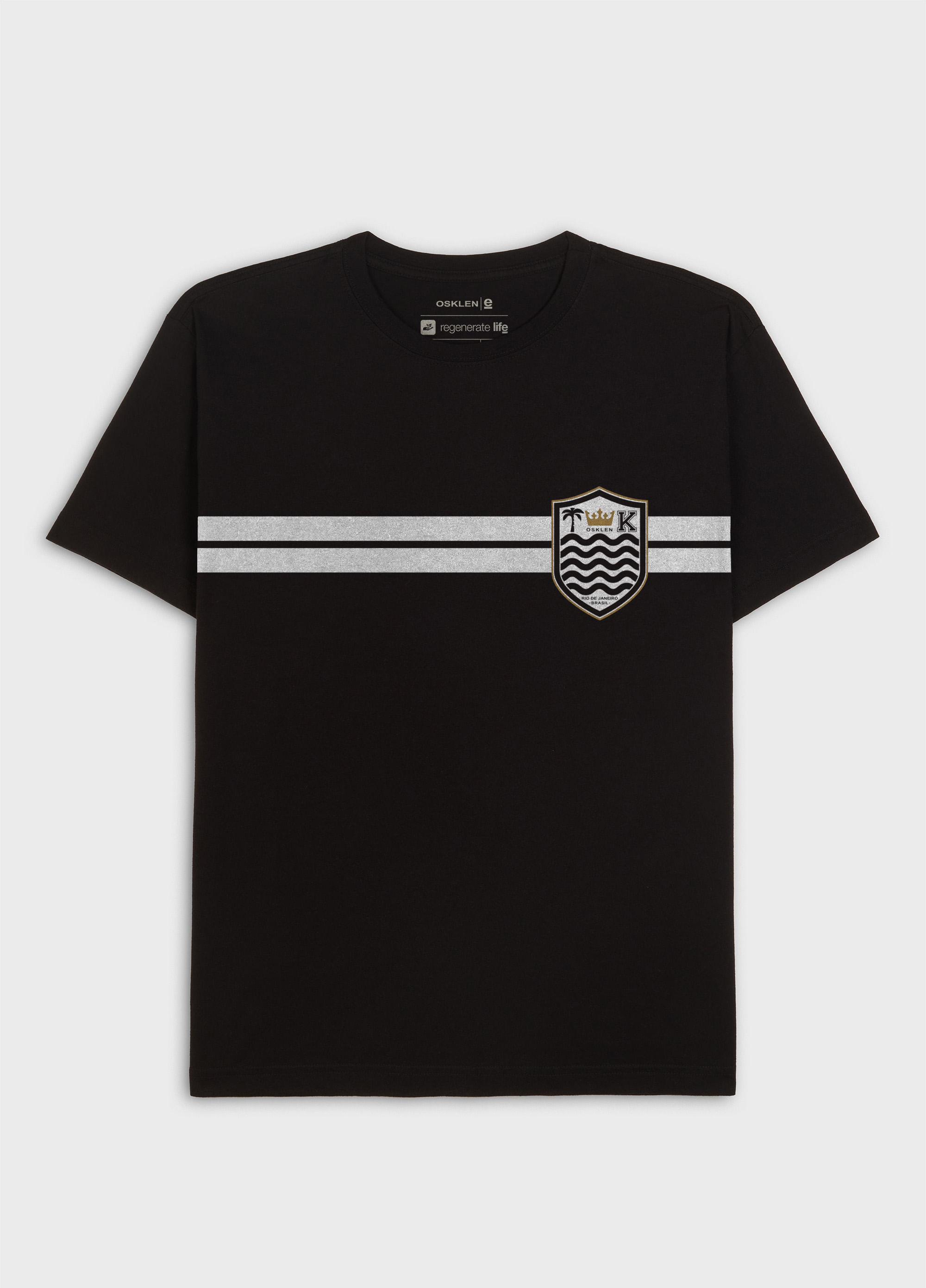 T-shirt vintage brasão listras