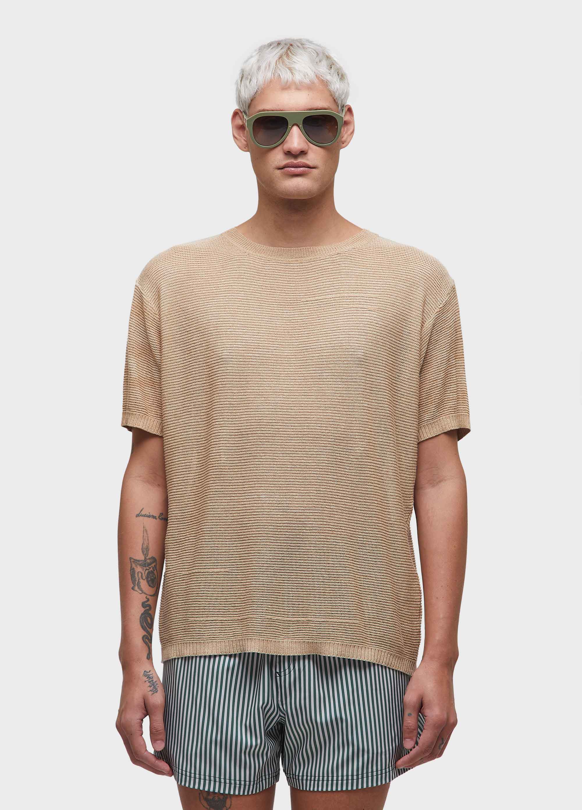 T-shirt tricot cork