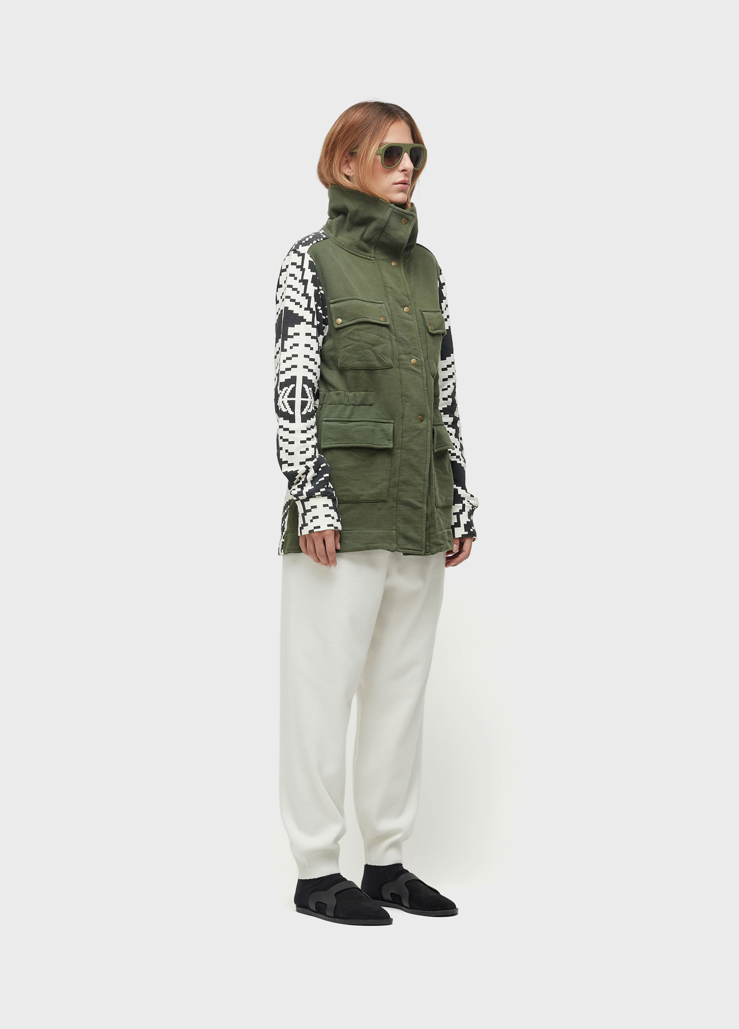 Calça tricot relaxed fit