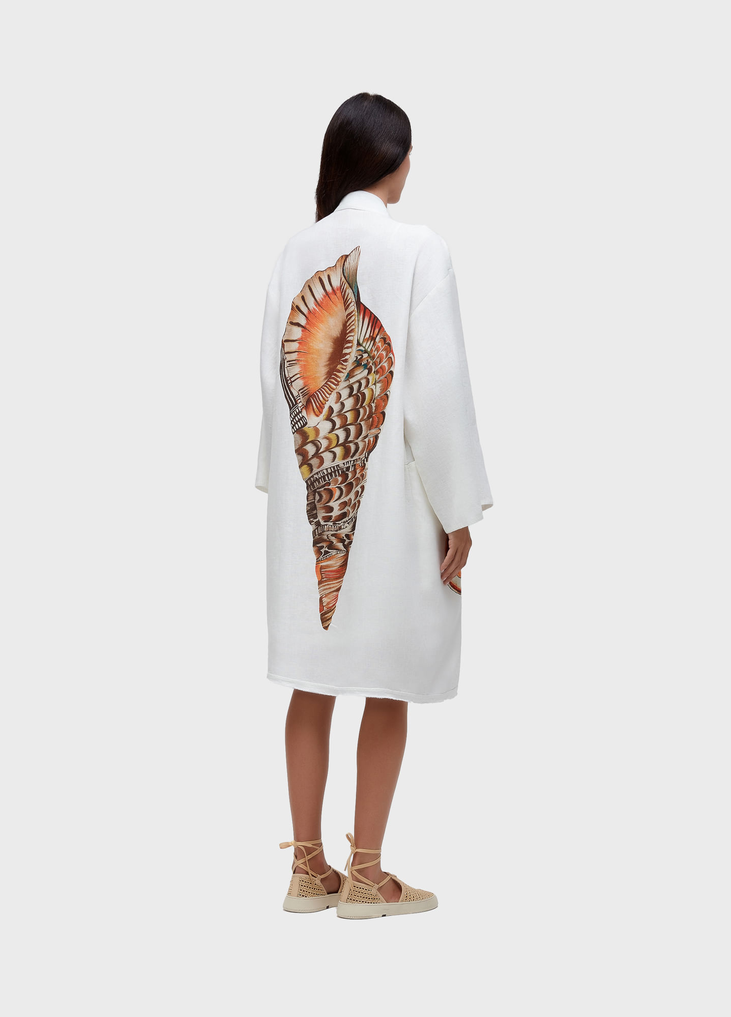 Vestido kimono concha tex color