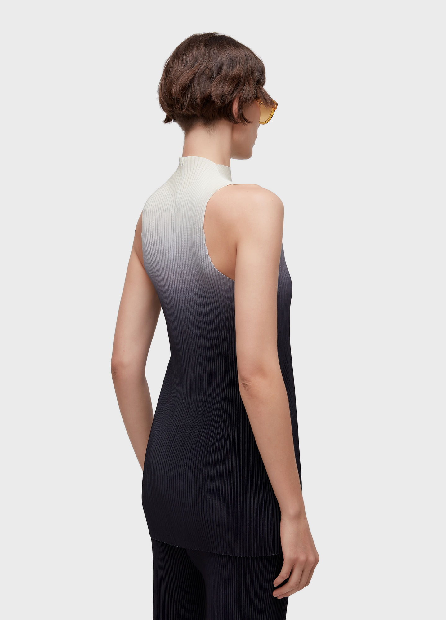 Blusa raglan plisse degrade