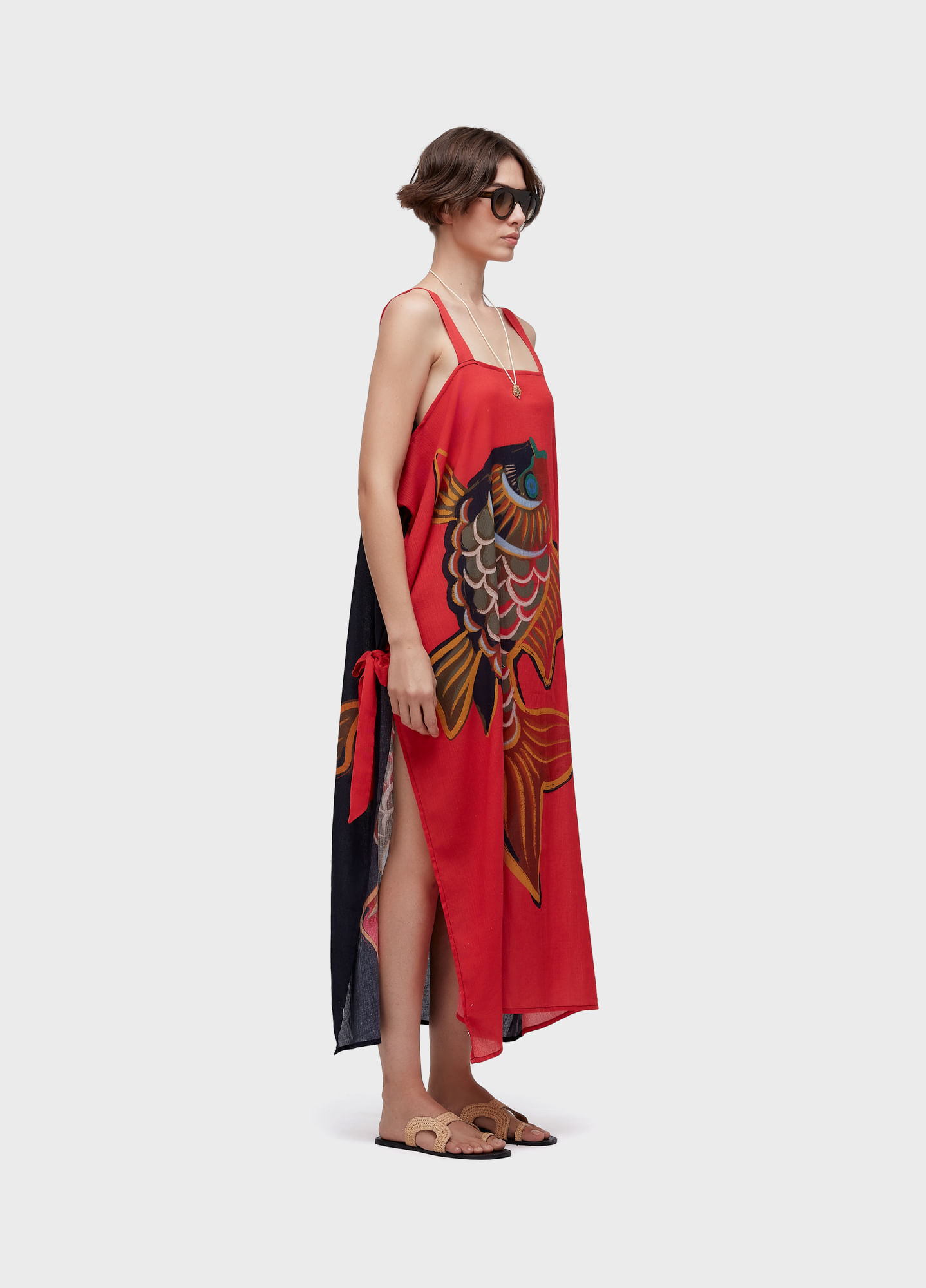 Vestido pareo peixe red