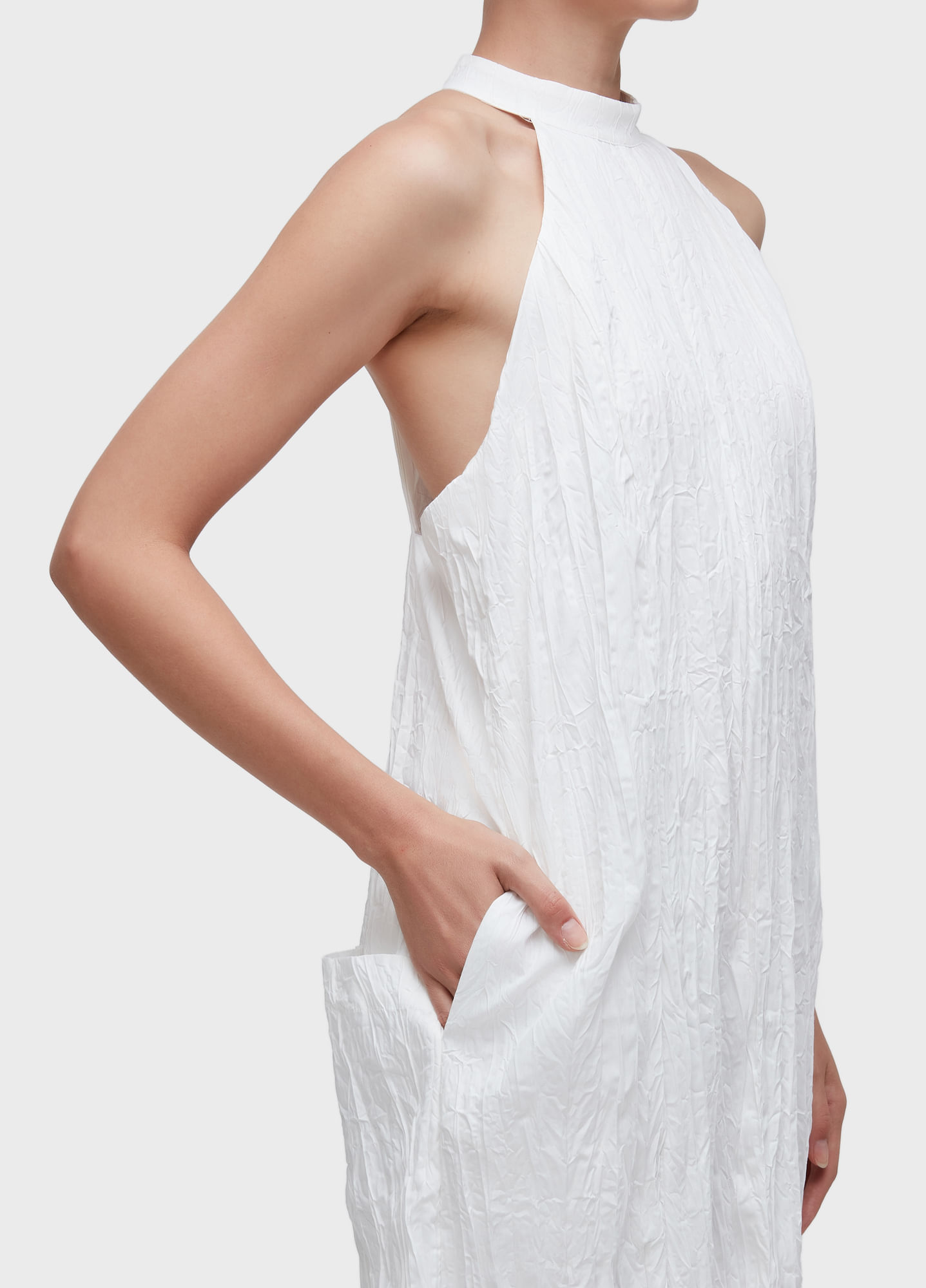 Macacão nadador wrinkle tricoline