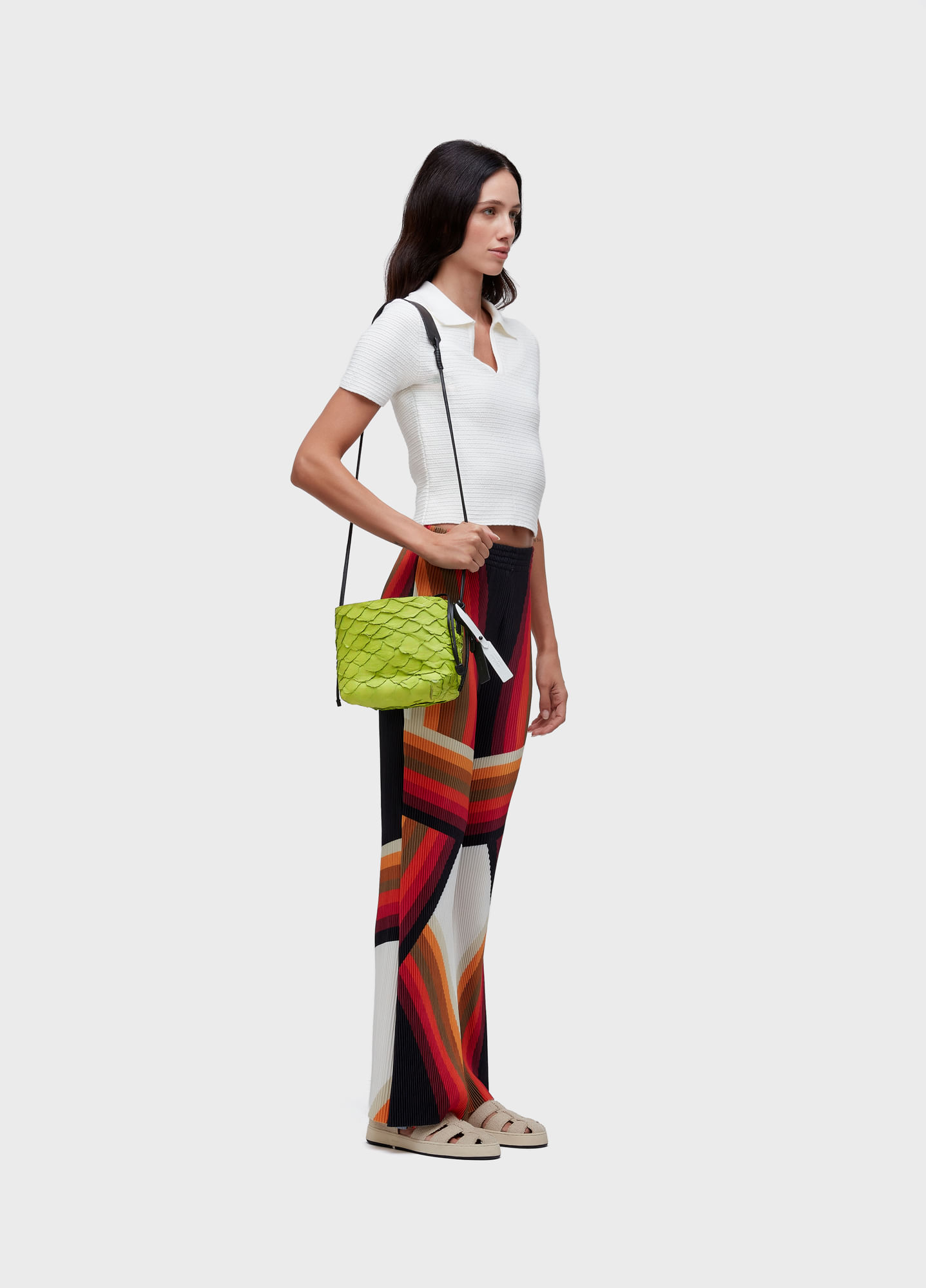 Blusa polo tricot textura