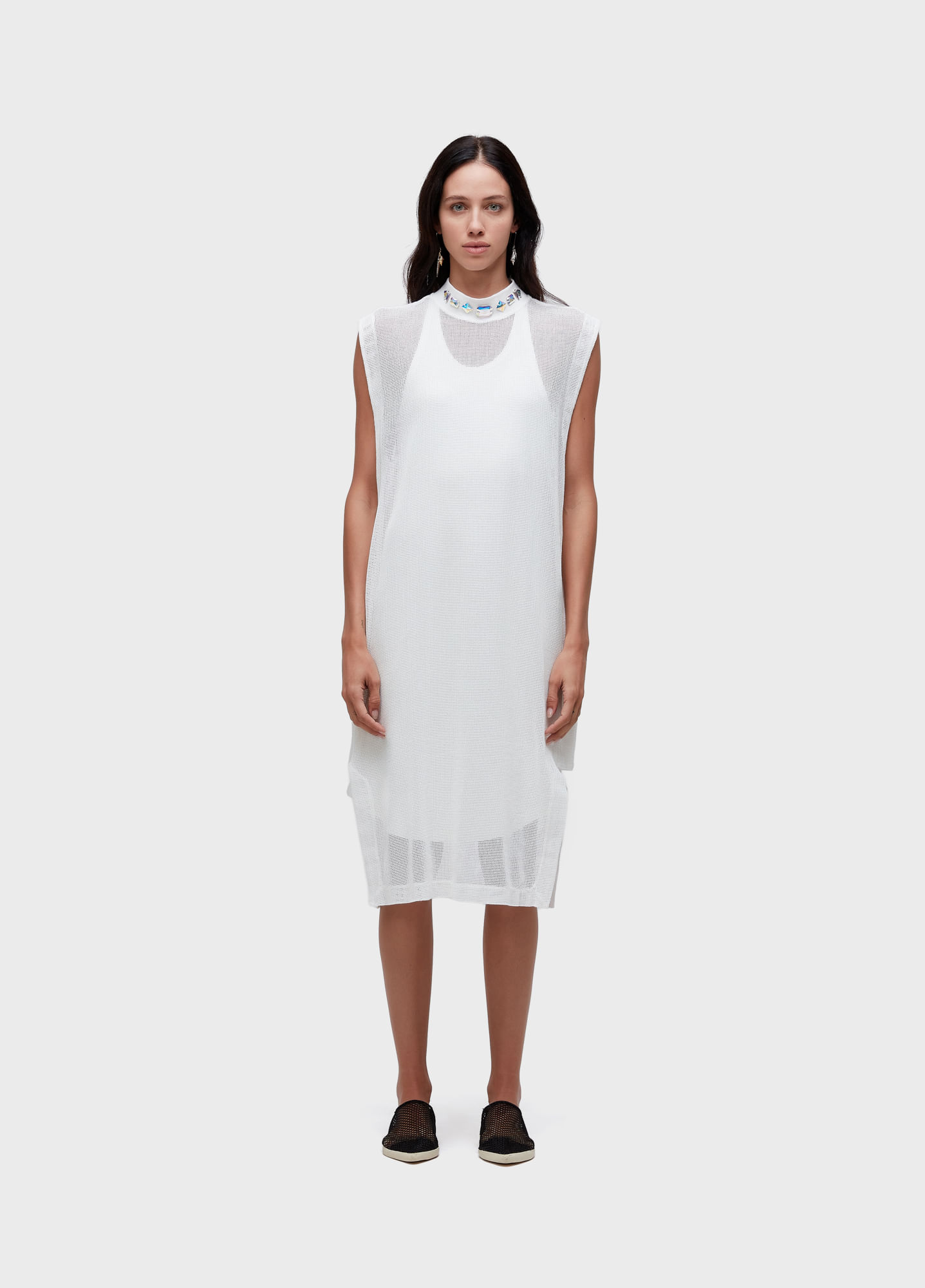 Vestido sleeveless pedras