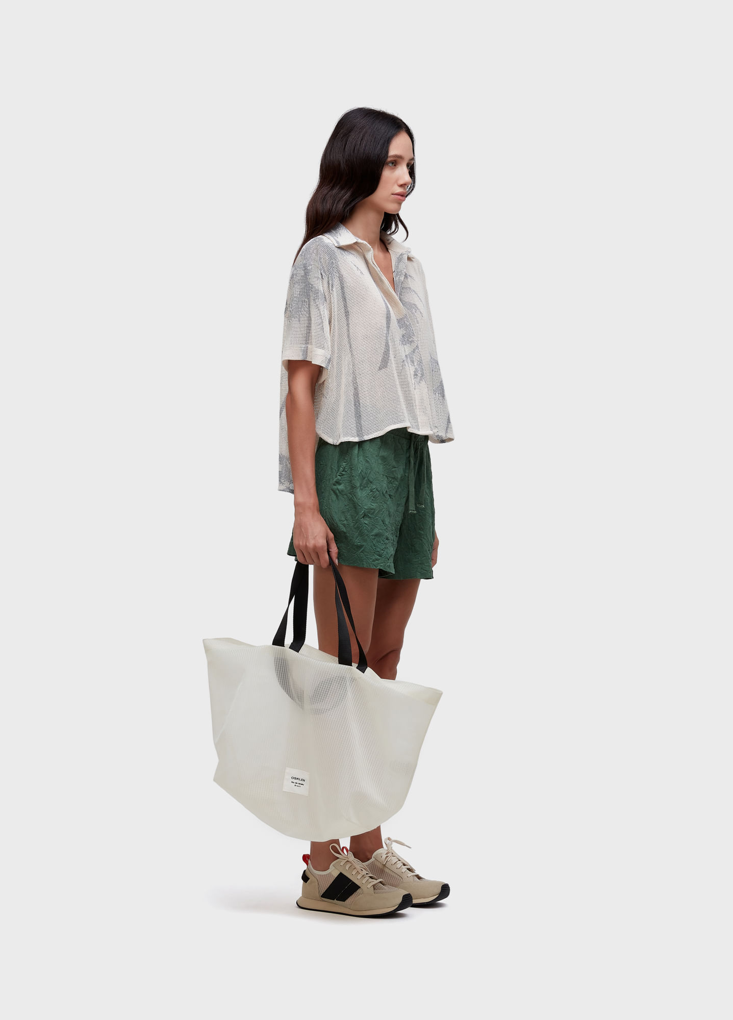 Camisa manga curta tela coqueiro