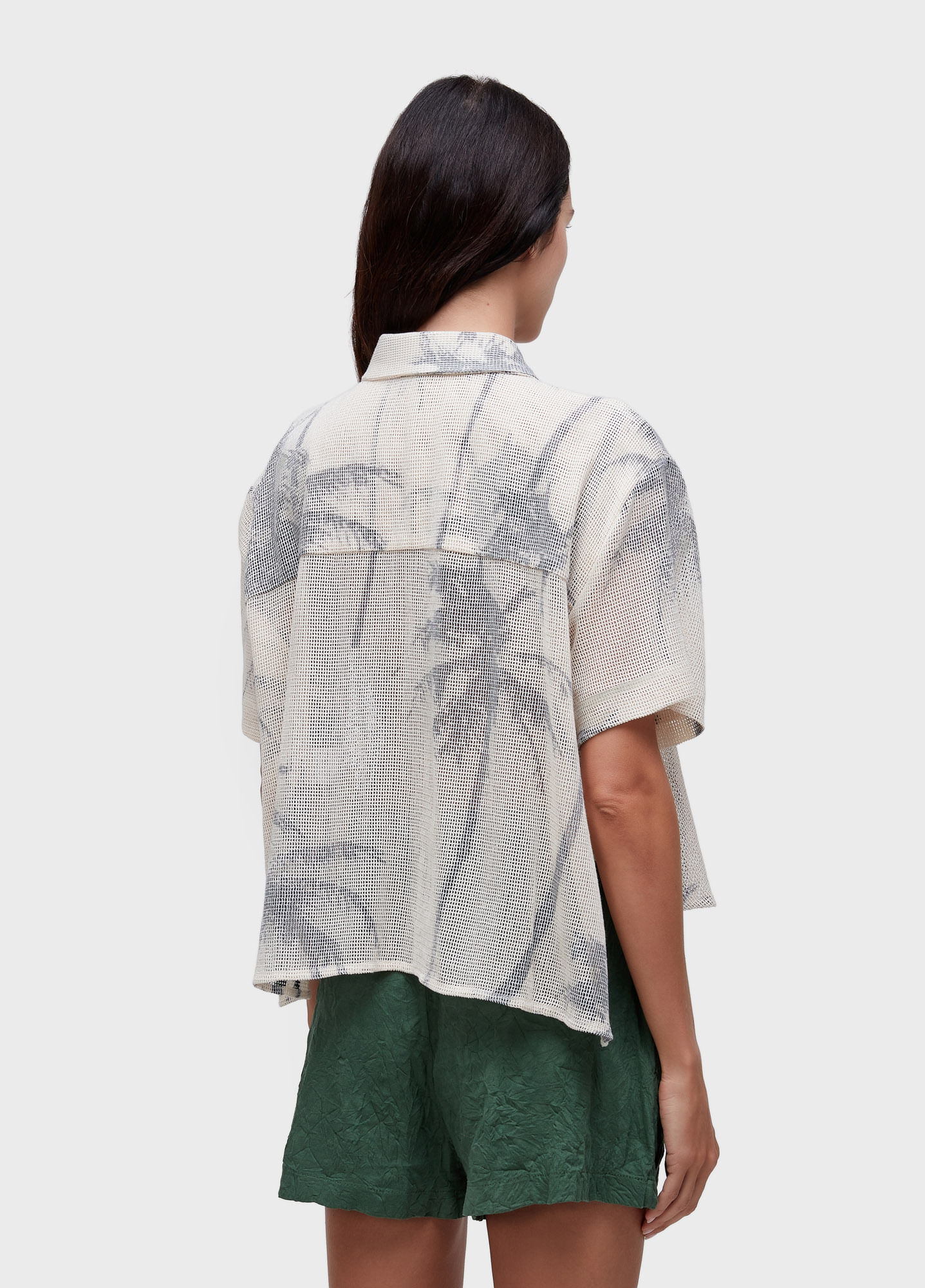 Camisa manga curta tela coqueiro