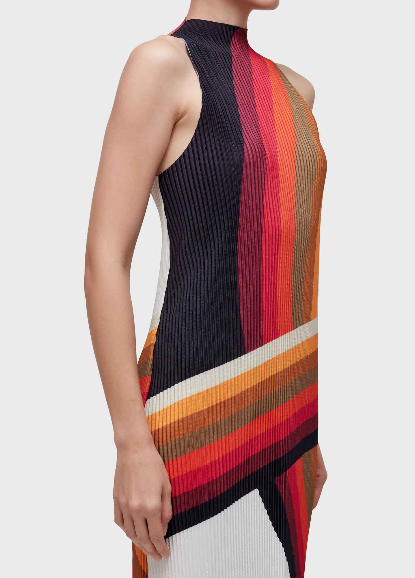 Vestido raglan longui plisse onda