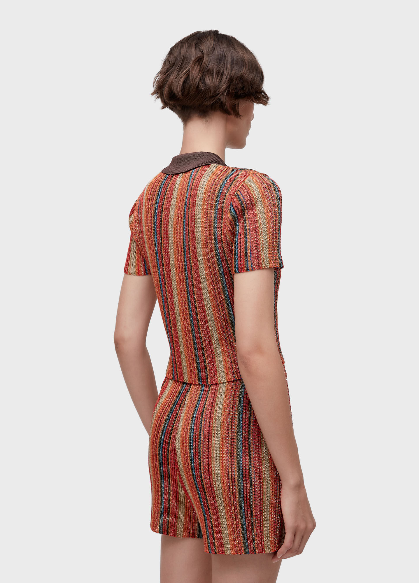 Blusa polo tricot listras