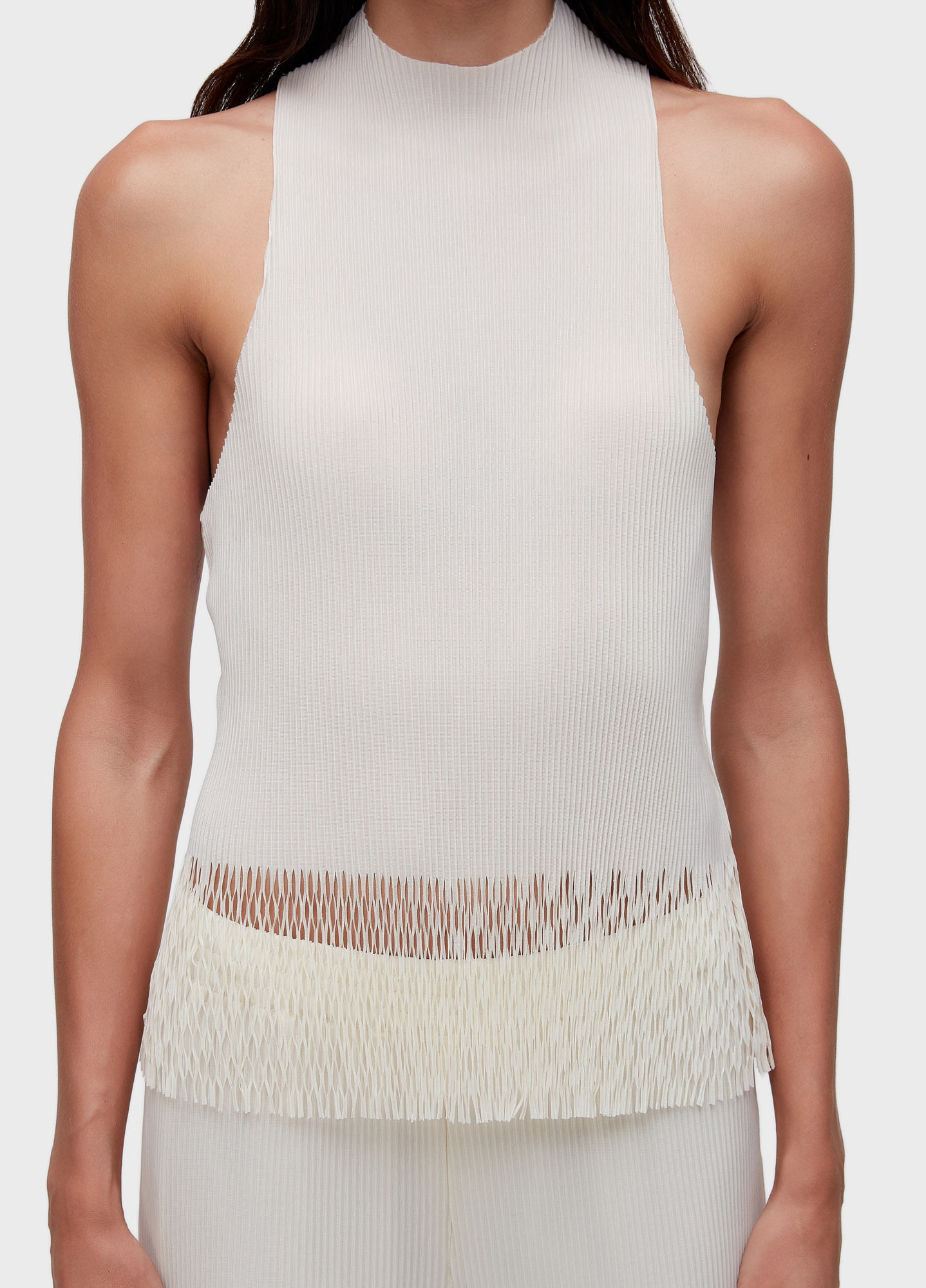Blusa raglan gola plisse