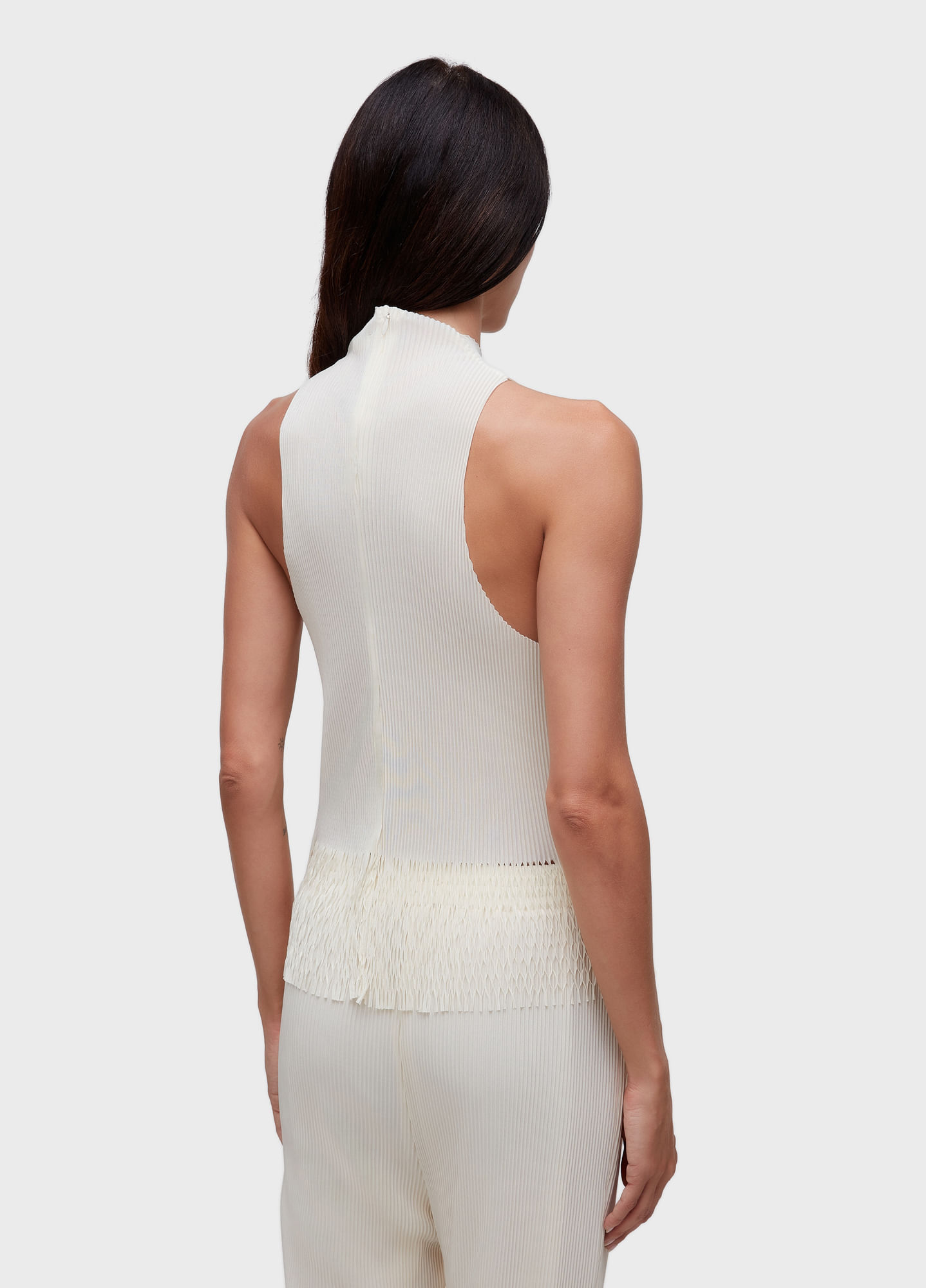 Blusa raglan gola plisse