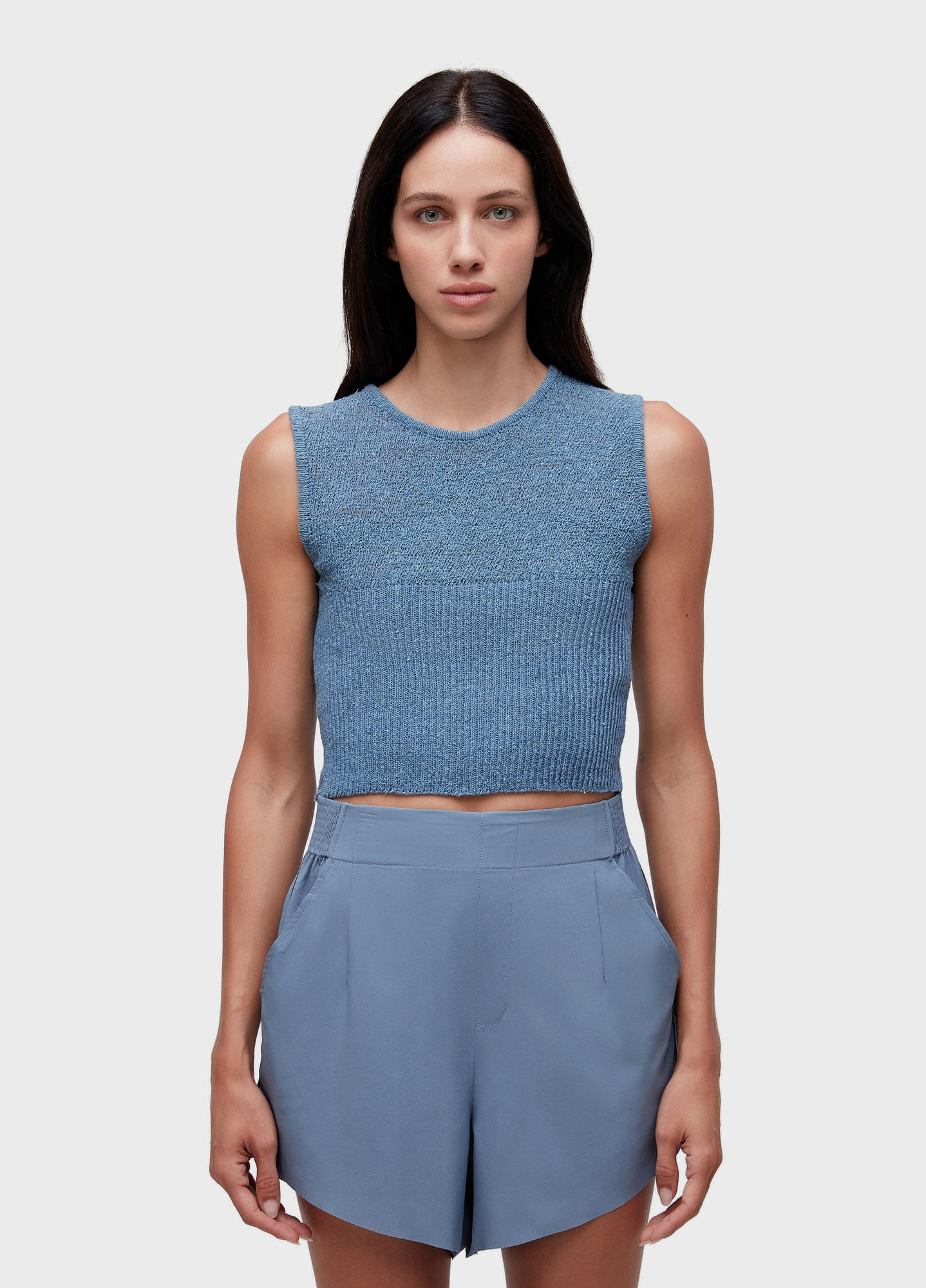 Regata tricot cropped fit