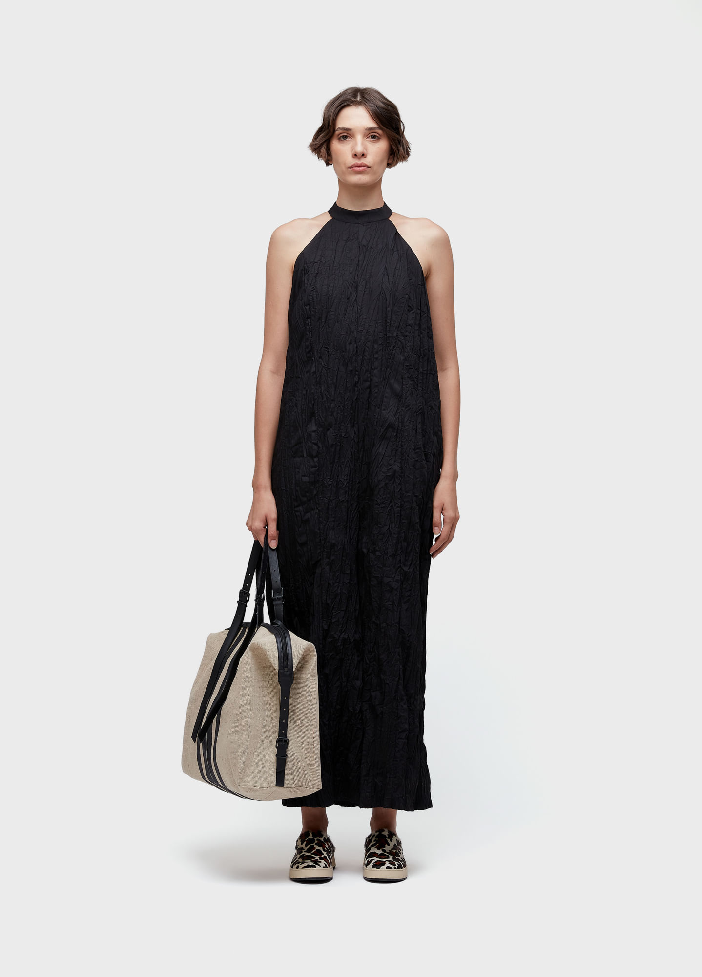 Macacão nadador wrinkle tricoline