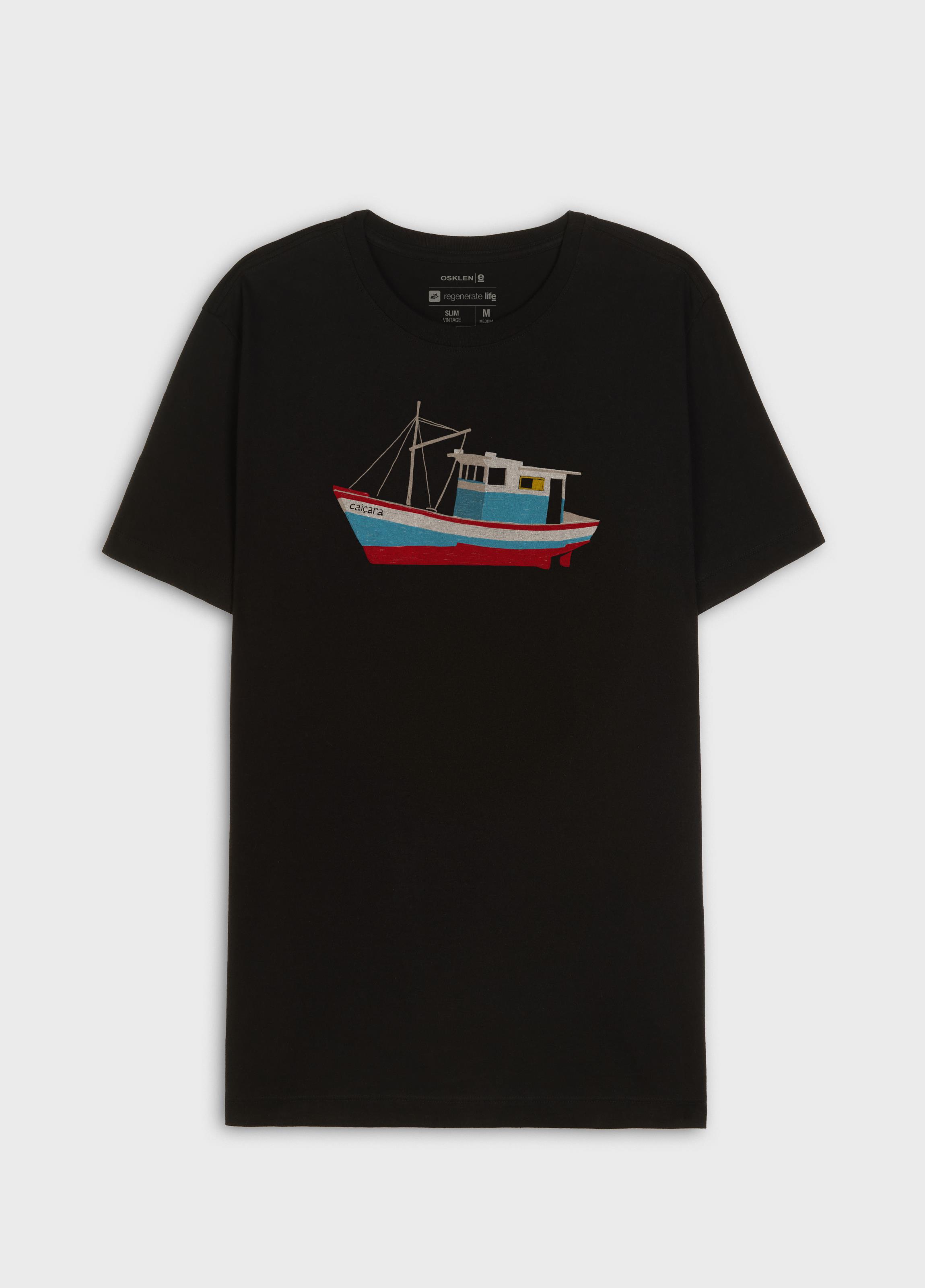 T-shirt slim vintage barco MC