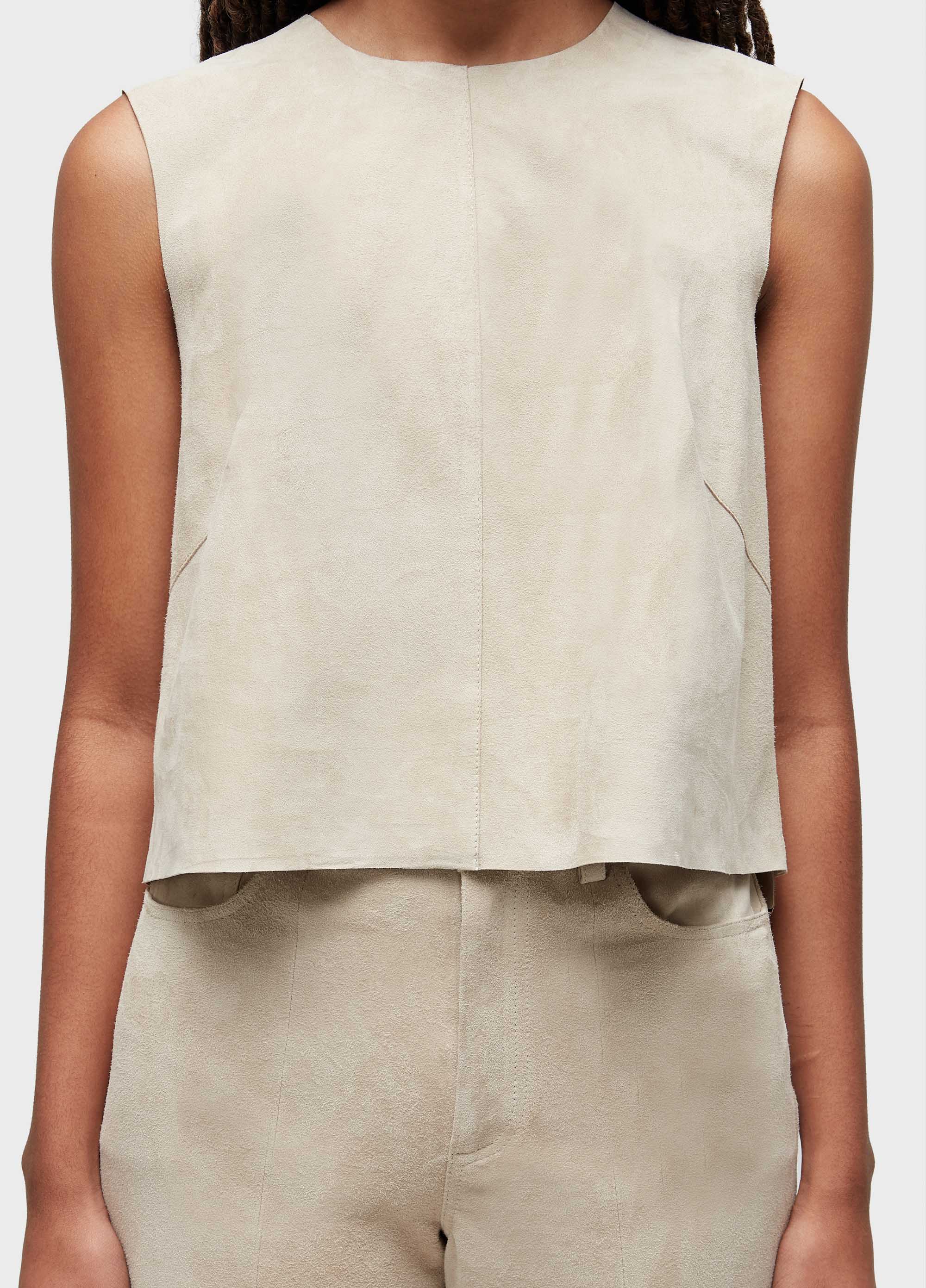 Blusa sleeveless camurça