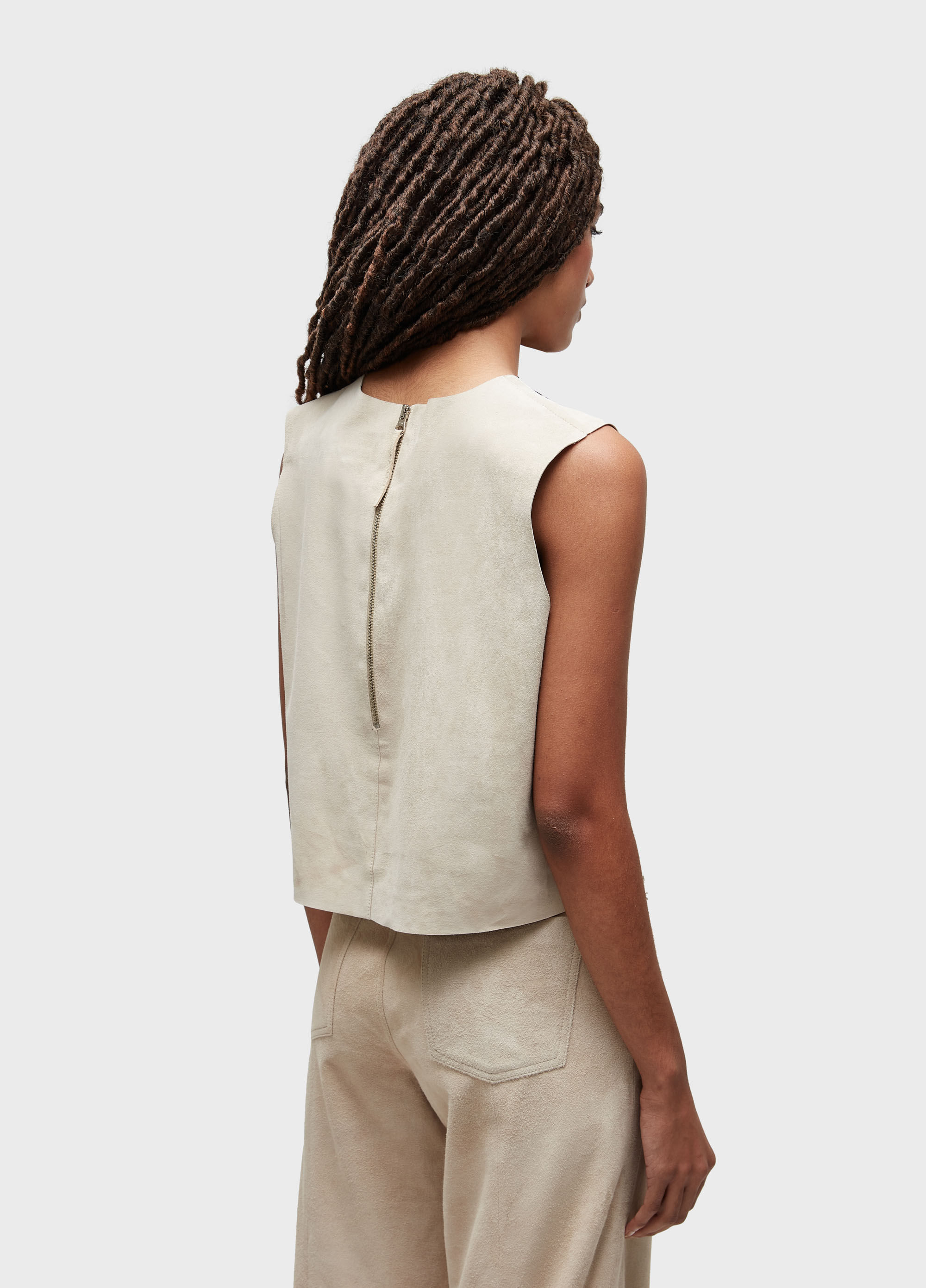 Blusa sleeveless camurça