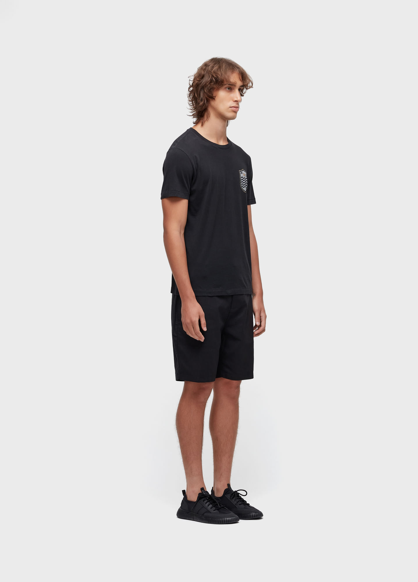T-shirt soft used brasão gaze